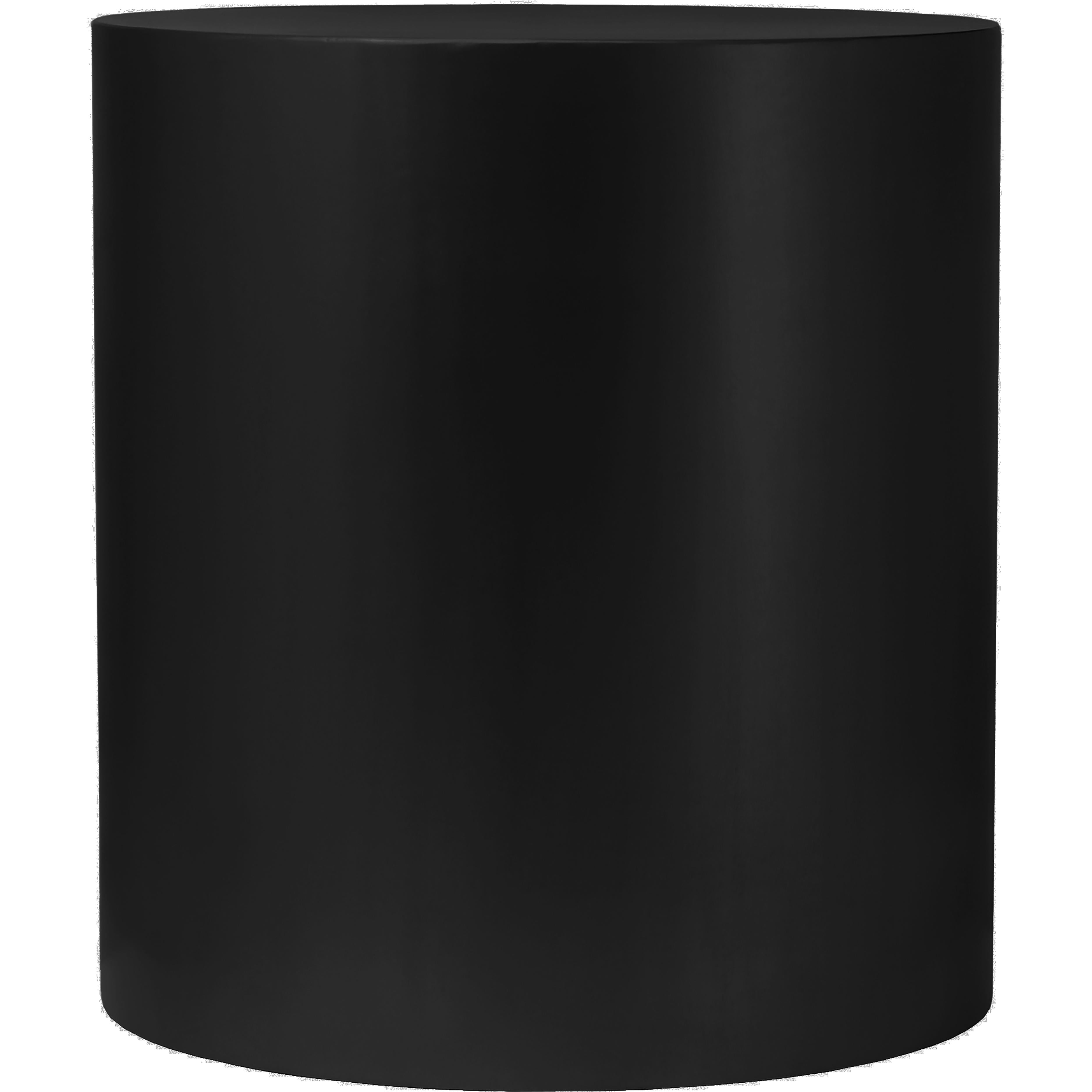 Meridian Cylinder Matte Black End Table