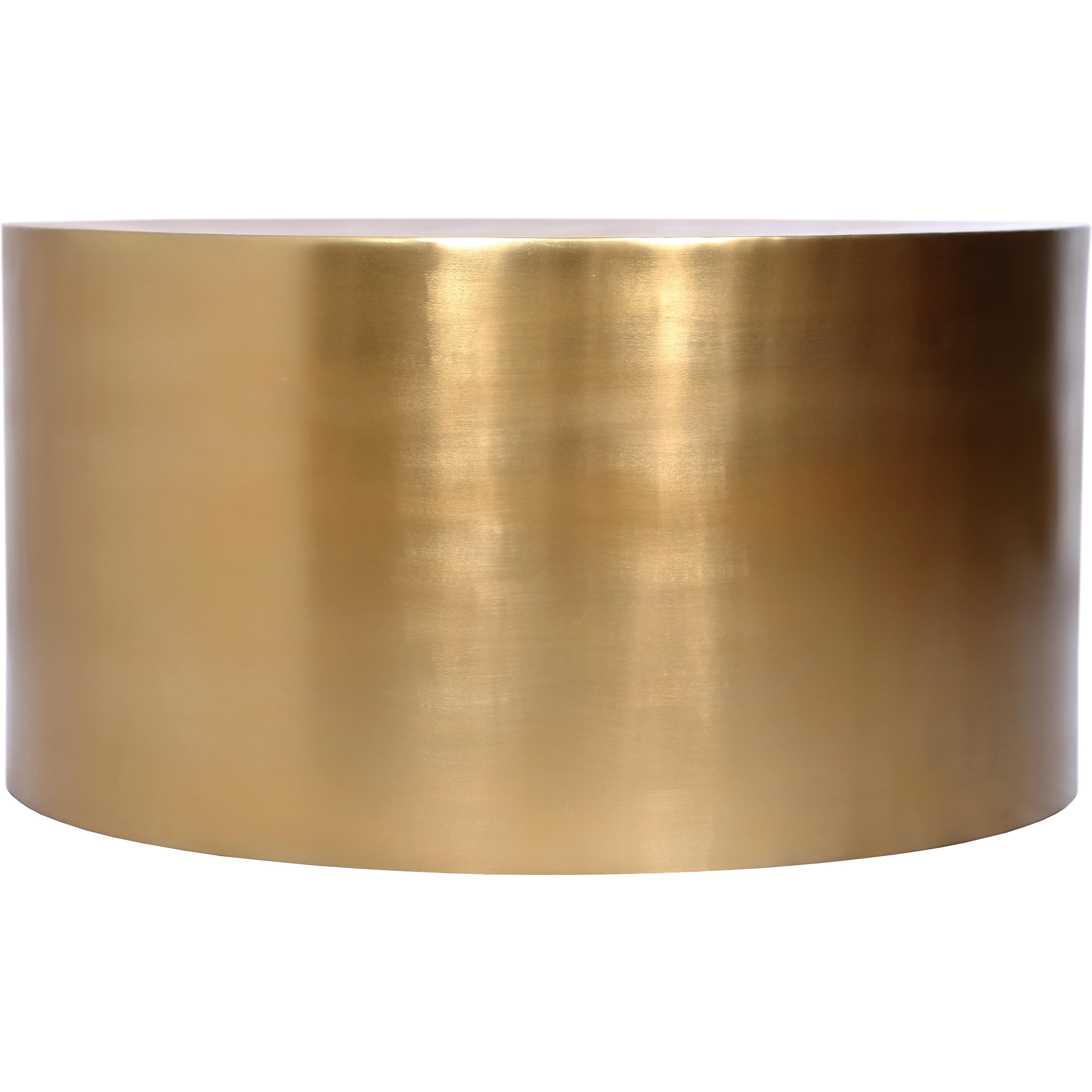 Meridian Cylinder Brushed Gold Coffee Table