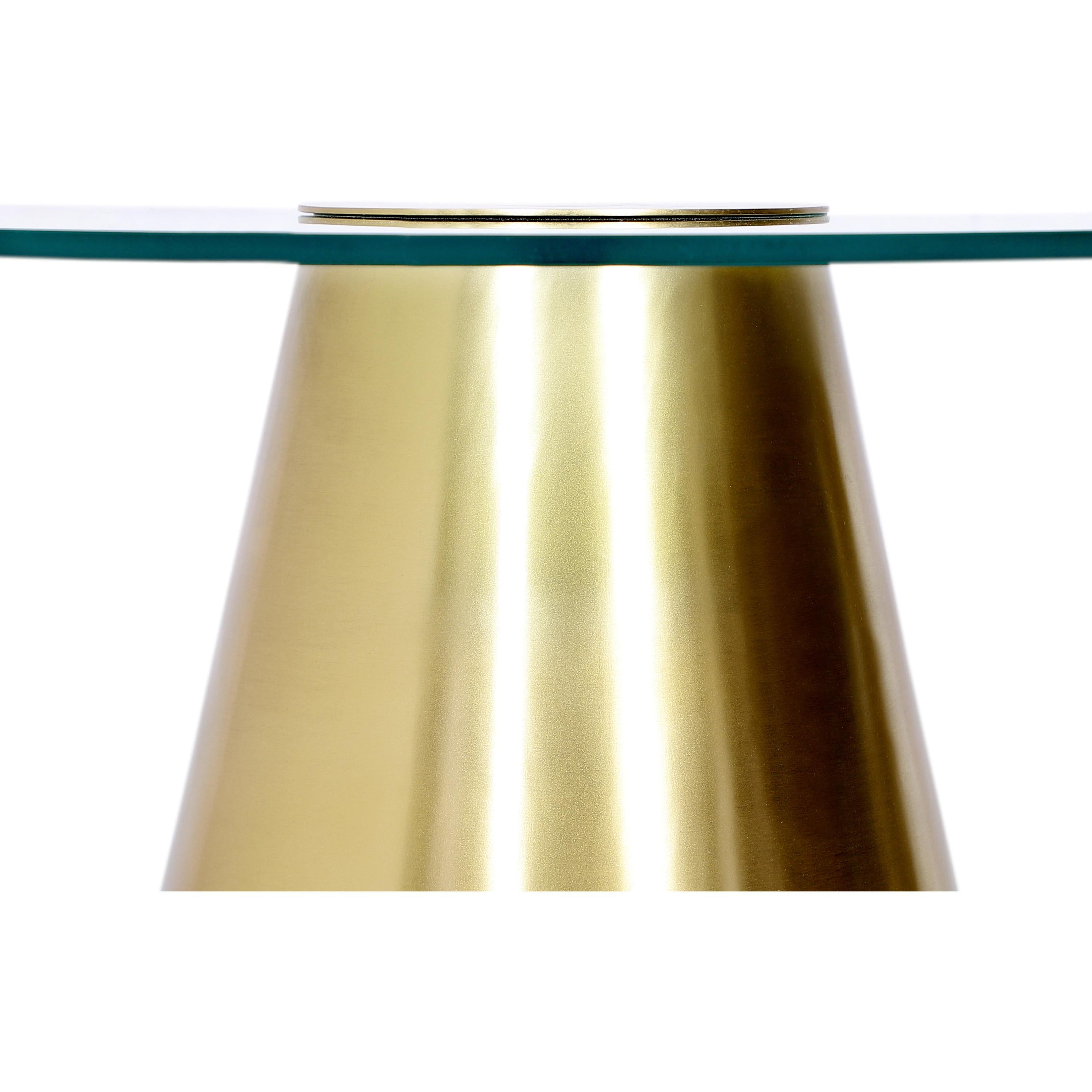 Meridian Glassimo Brushed Gold Coffee Table