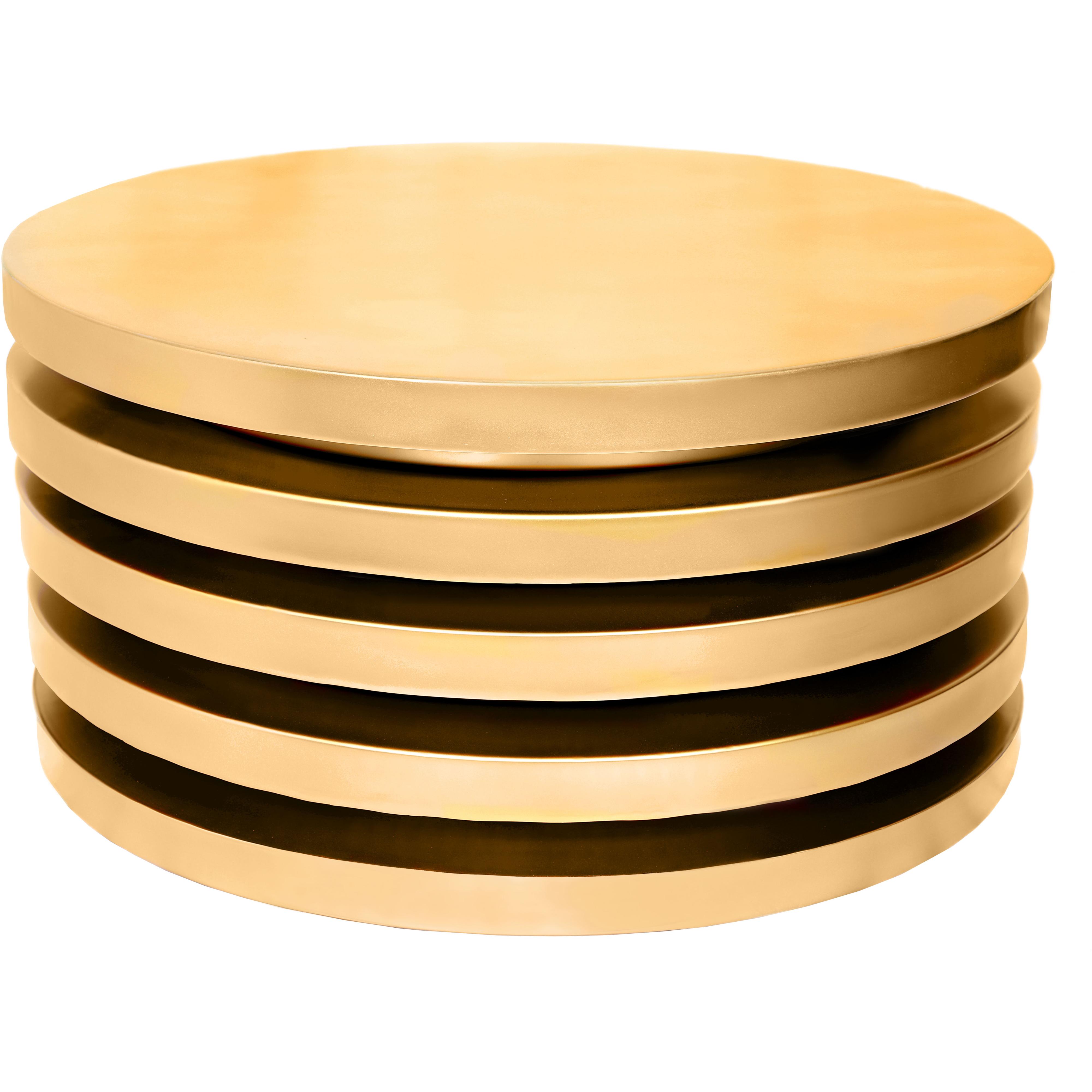 Meridian Levels Brushed Gold Coffee Table