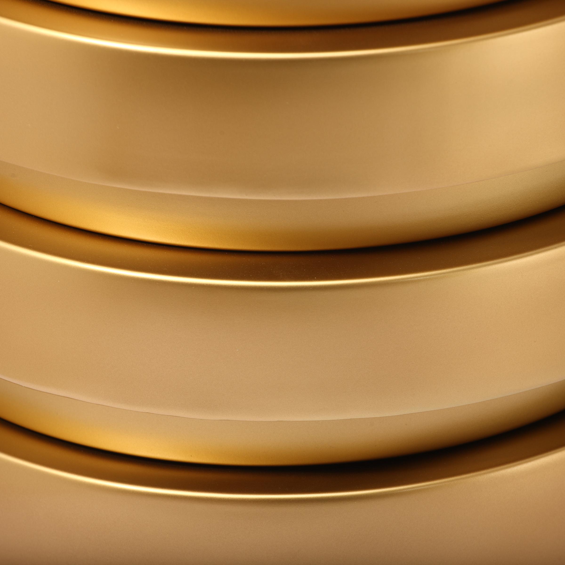 Meridian Levels Brushed Gold Coffee Table