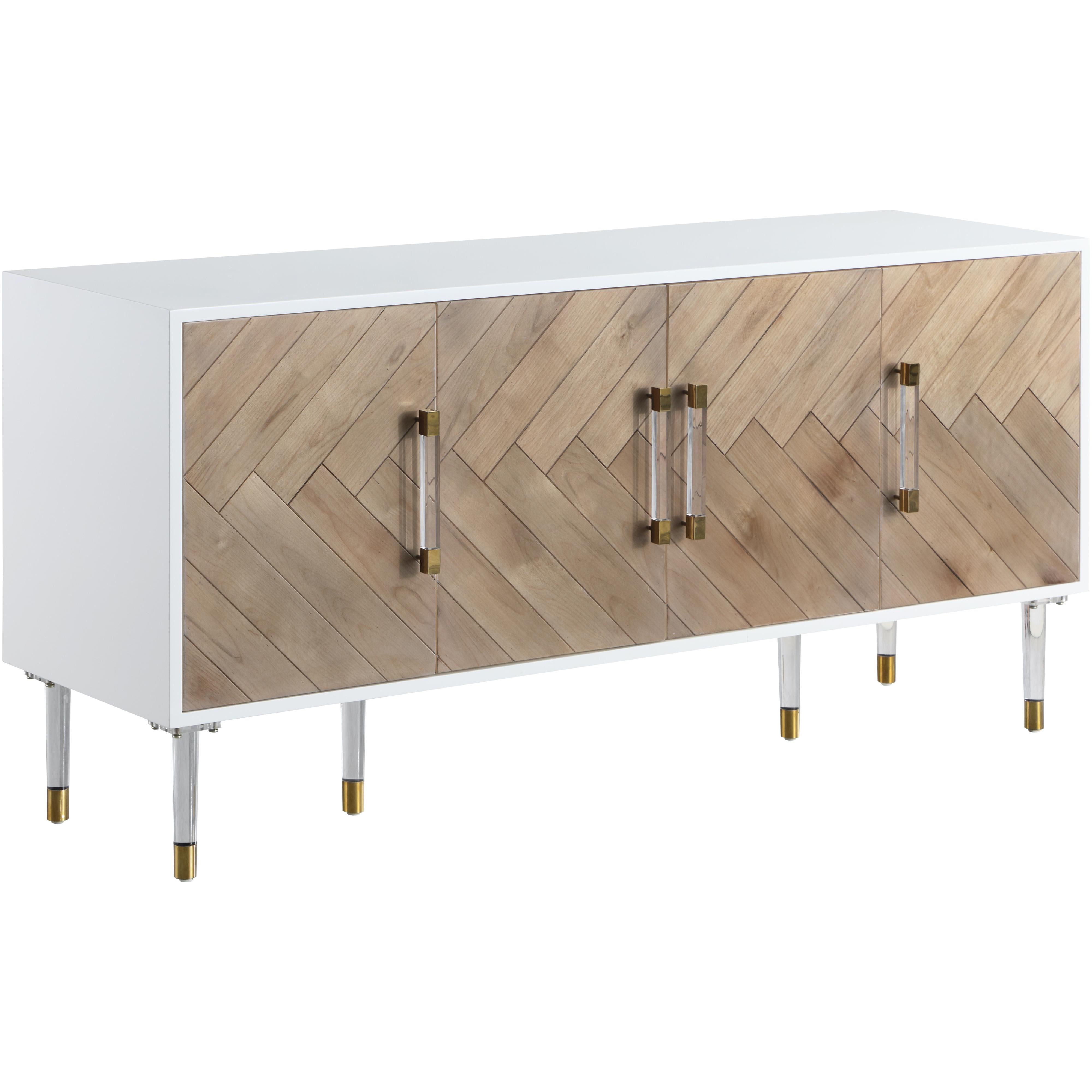 Meridian Jive White Lacquer Sideboard/Buffet