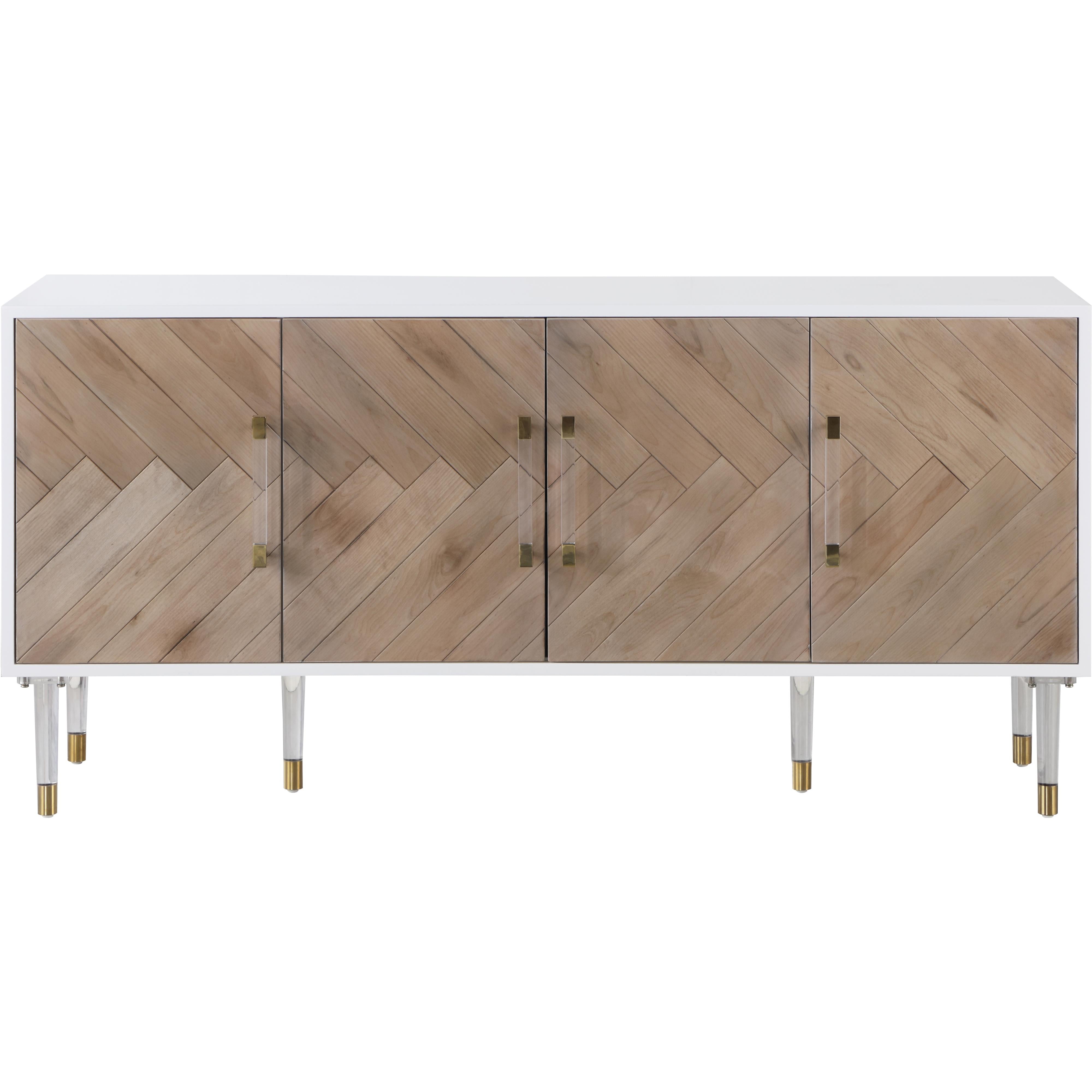 Meridian Jive White Lacquer Sideboard/Buffet