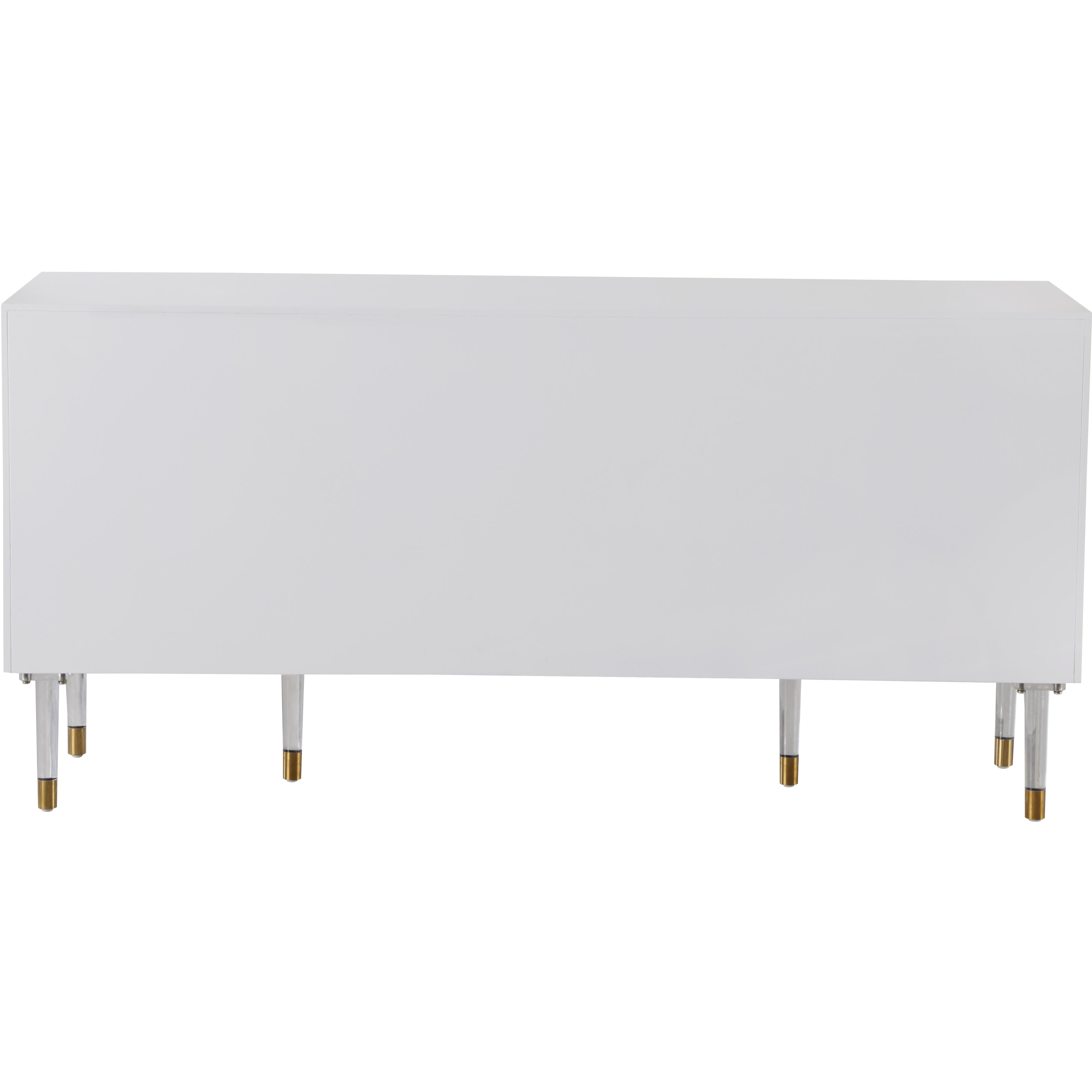 Meridian Jive White Lacquer Sideboard/Buffet