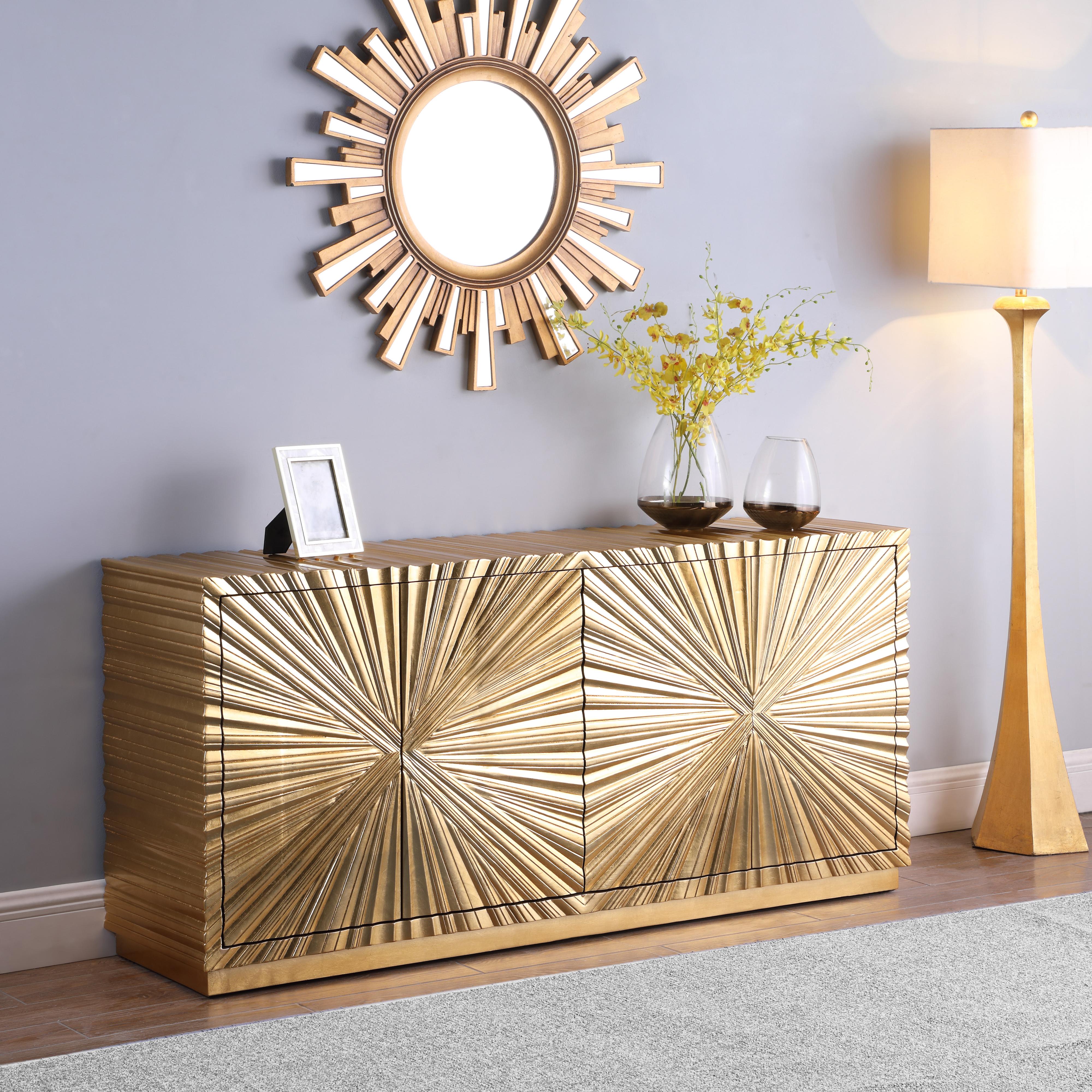 Meridian Golda Gold Leaf Sideboard/Buffet