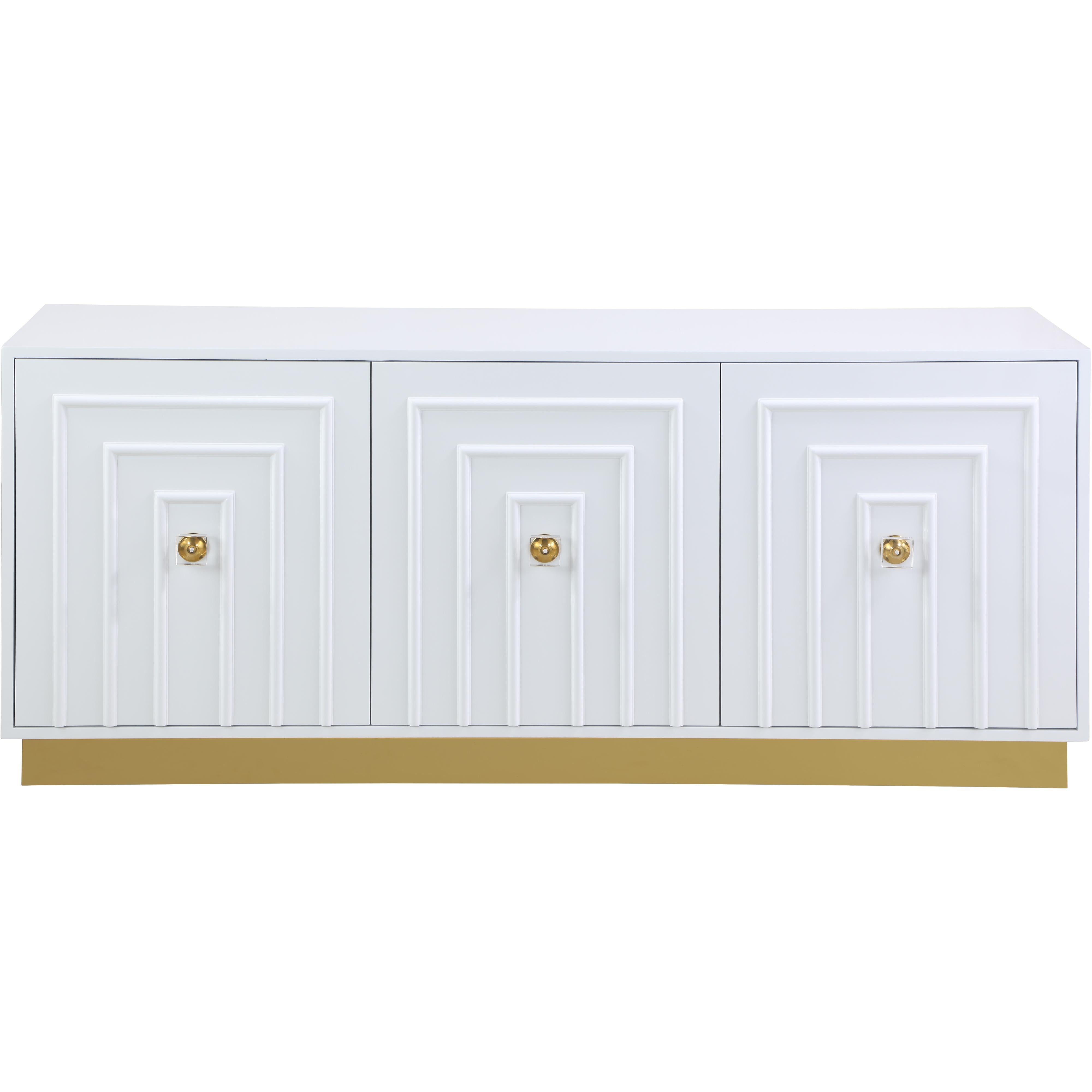Meridian Cosmopolitan White Lacquer Sideboard/Buffet