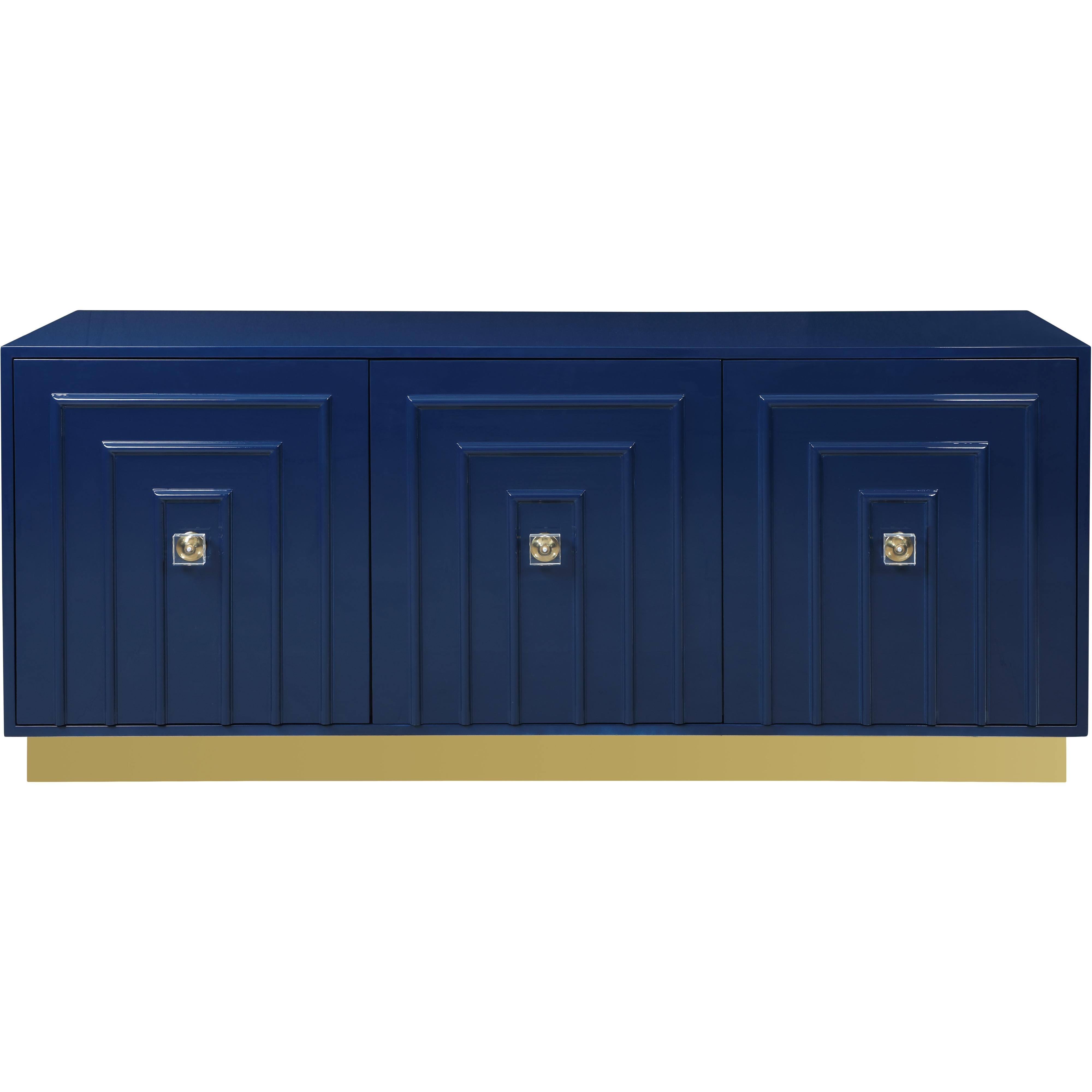 Meridian Cosmopolitan Navy Lacquer Sideboard/Buffet