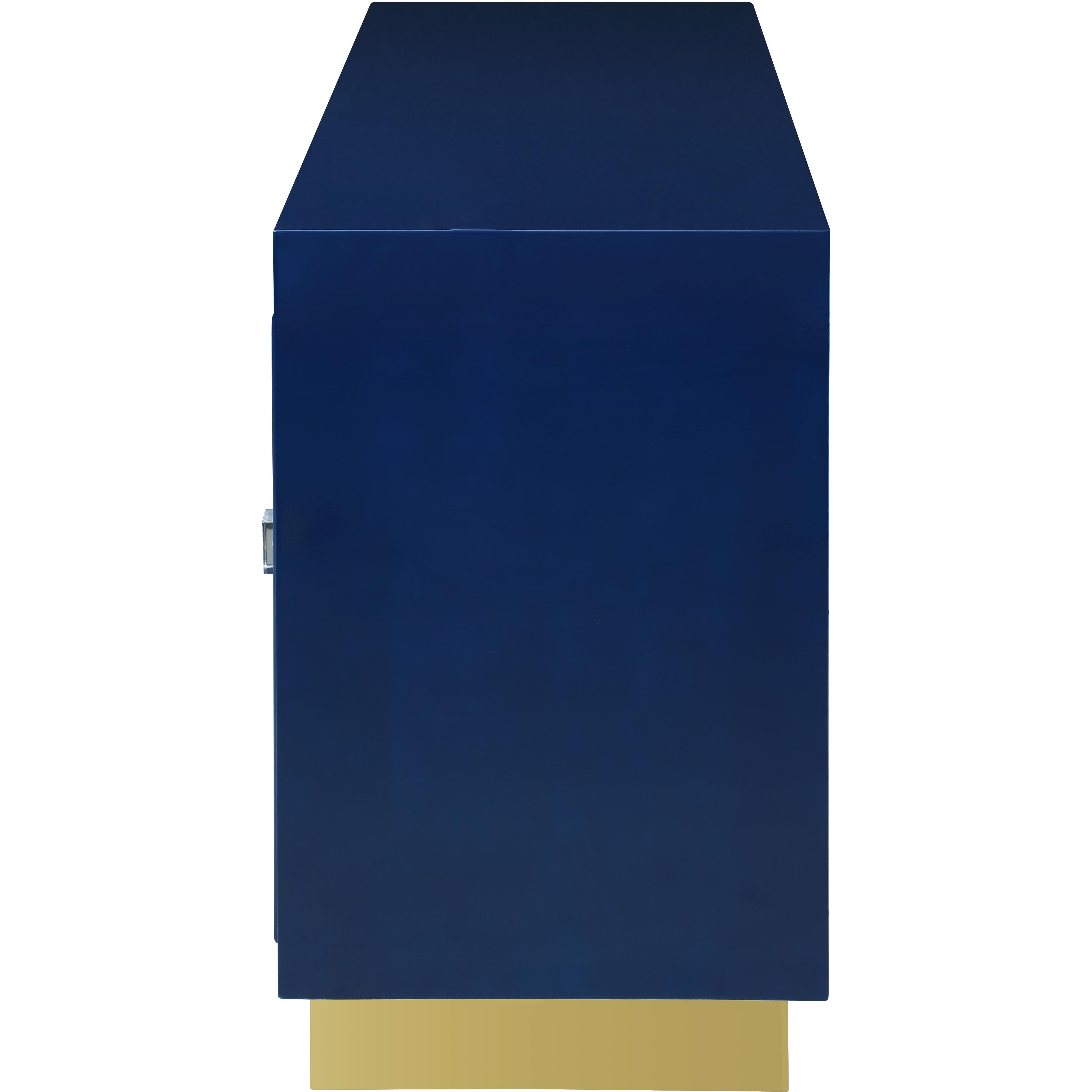 Meridian Cosmopolitan Navy Lacquer Sideboard/Buffet