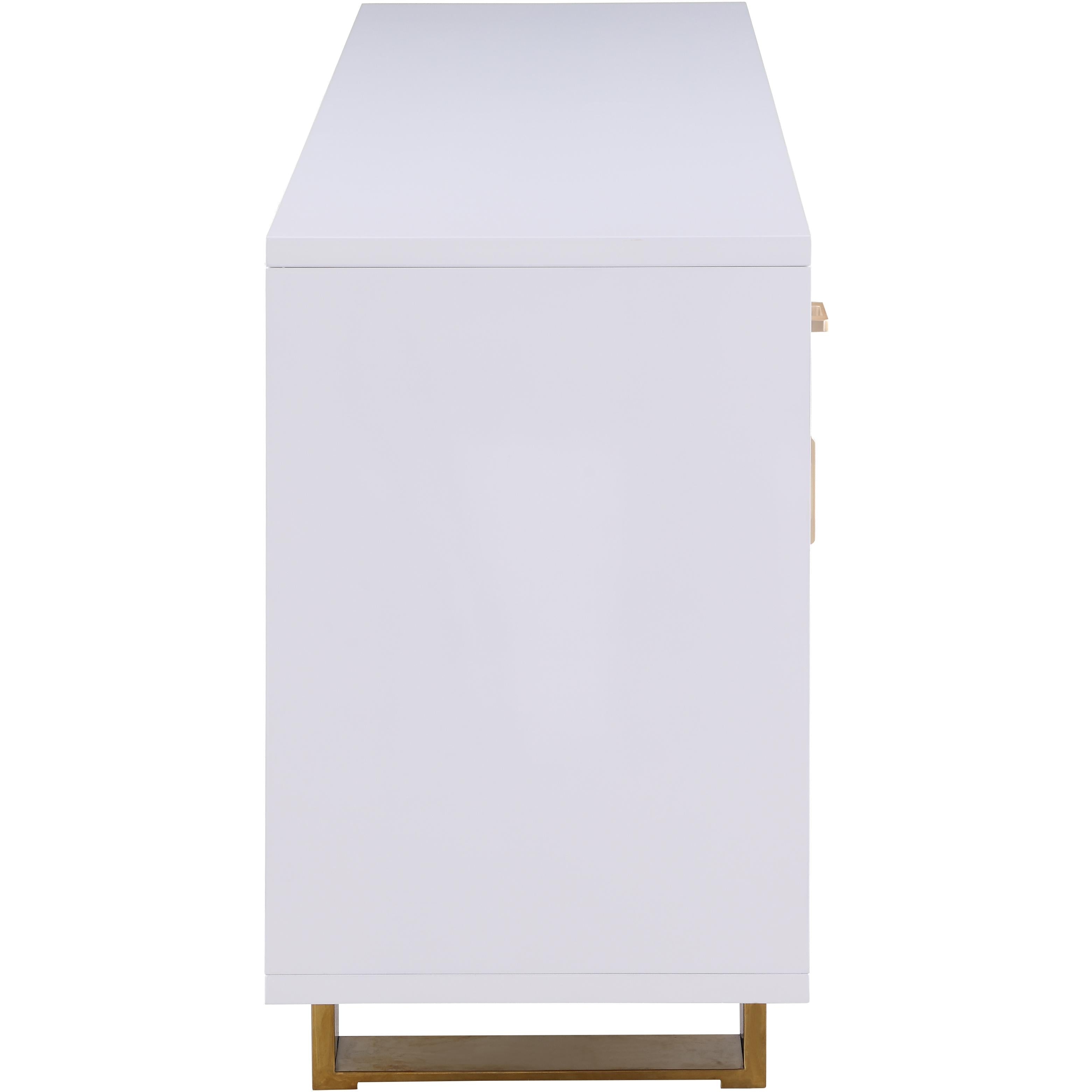 Meridian Excel White Lacquer Sideboard/Buffet