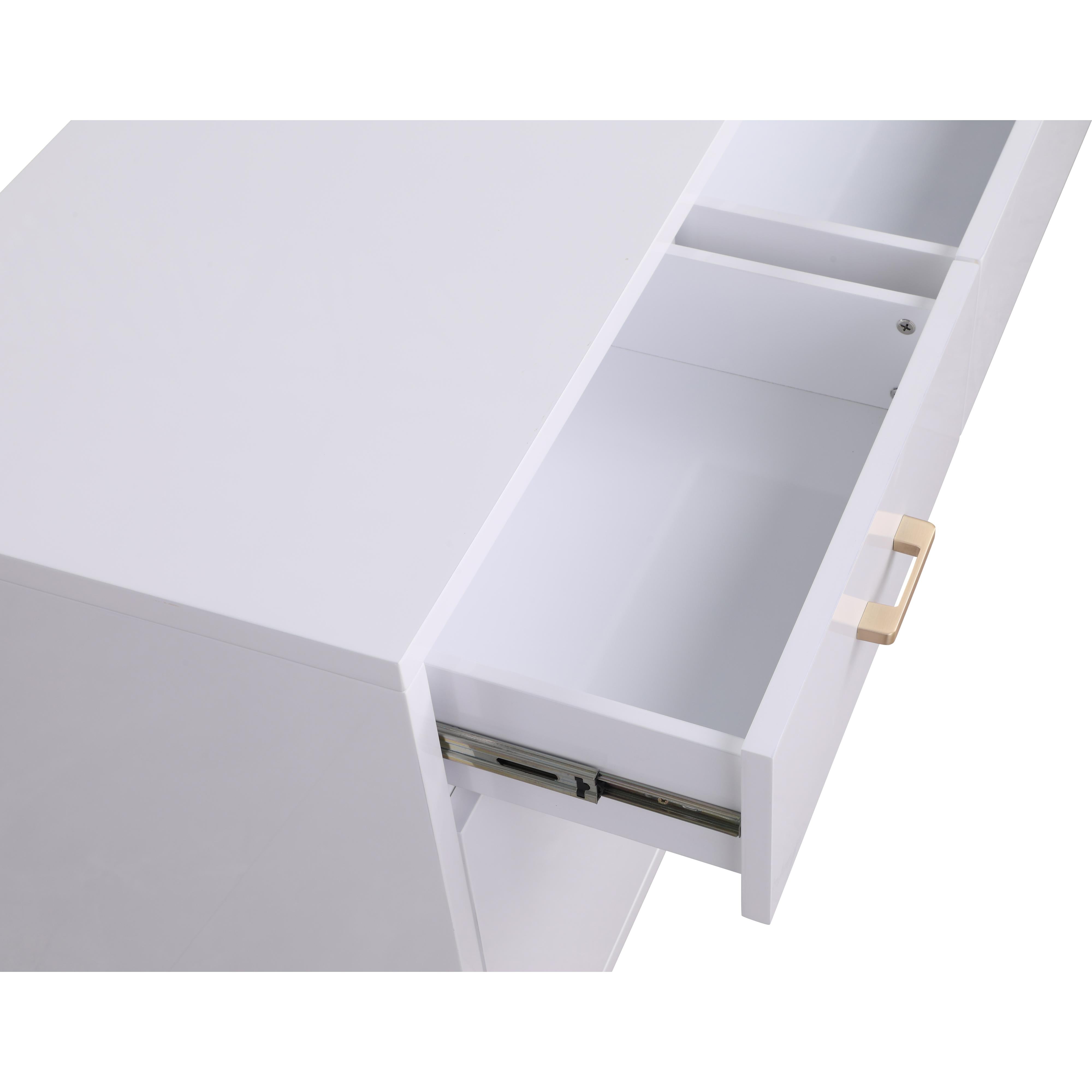 Meridian Excel White Lacquer Sideboard/Buffet