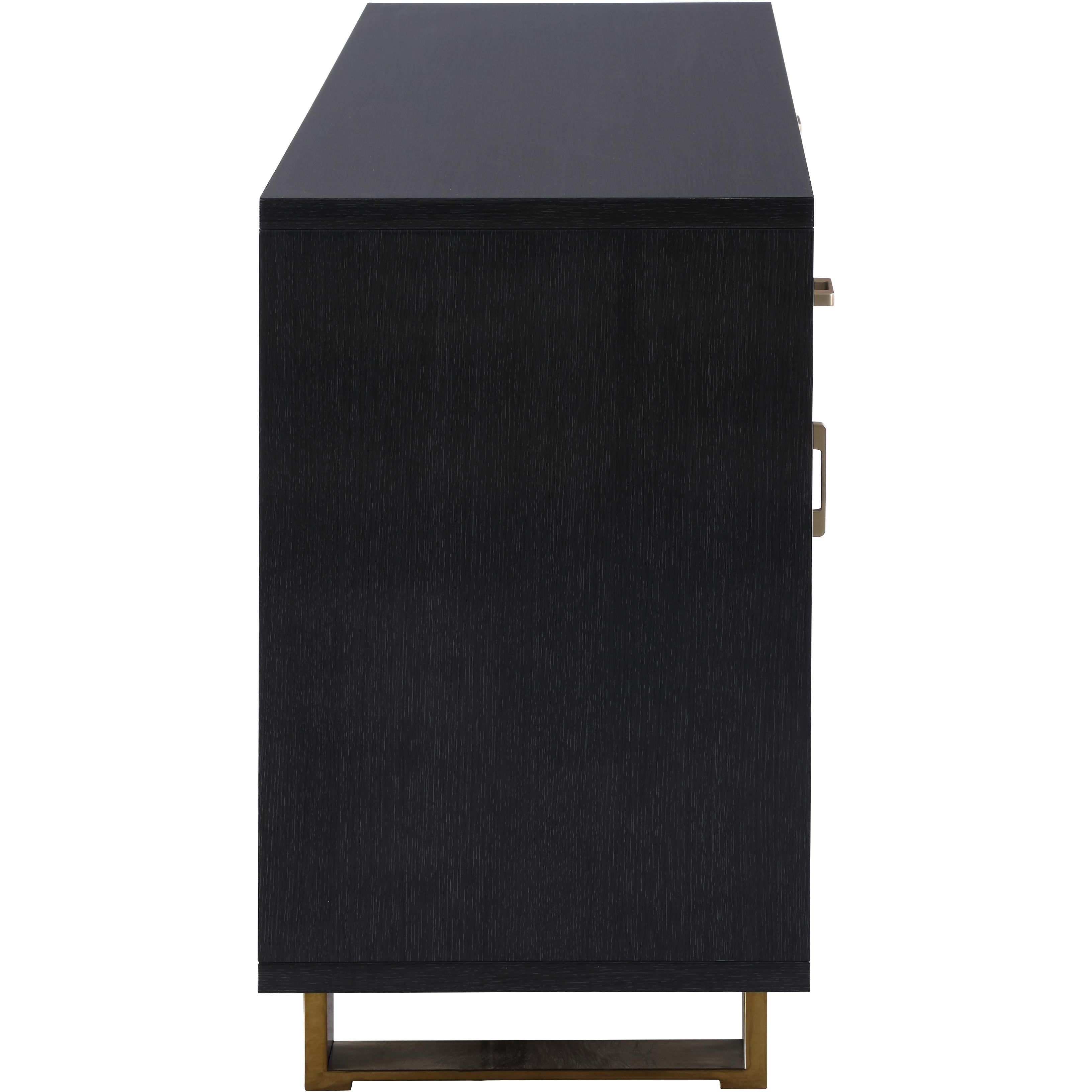 Meridian Excel Grey Oak Veneer Lacquer Sideboard/Buffet