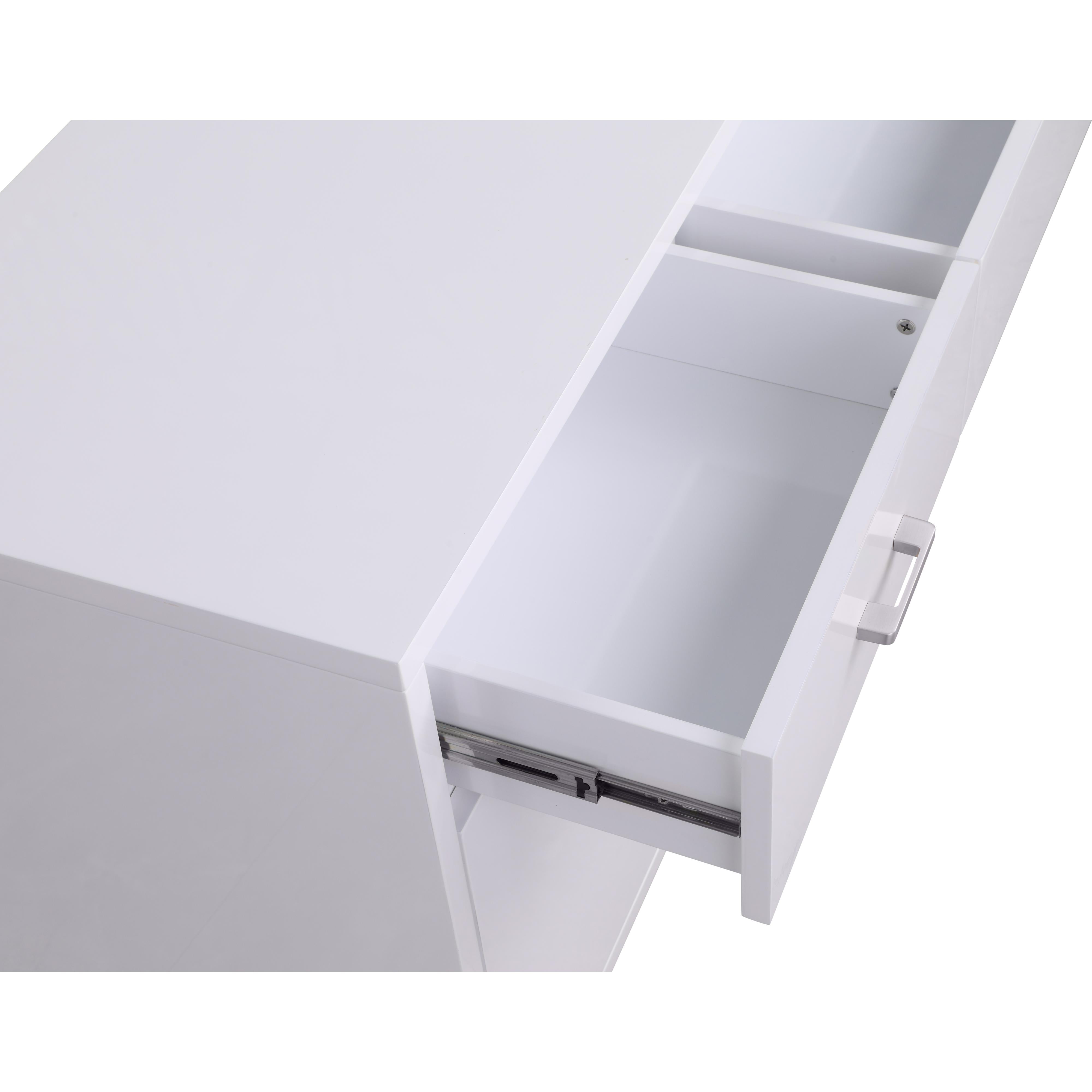 Meridian Excel White Lacquer Sideboard/Buffet