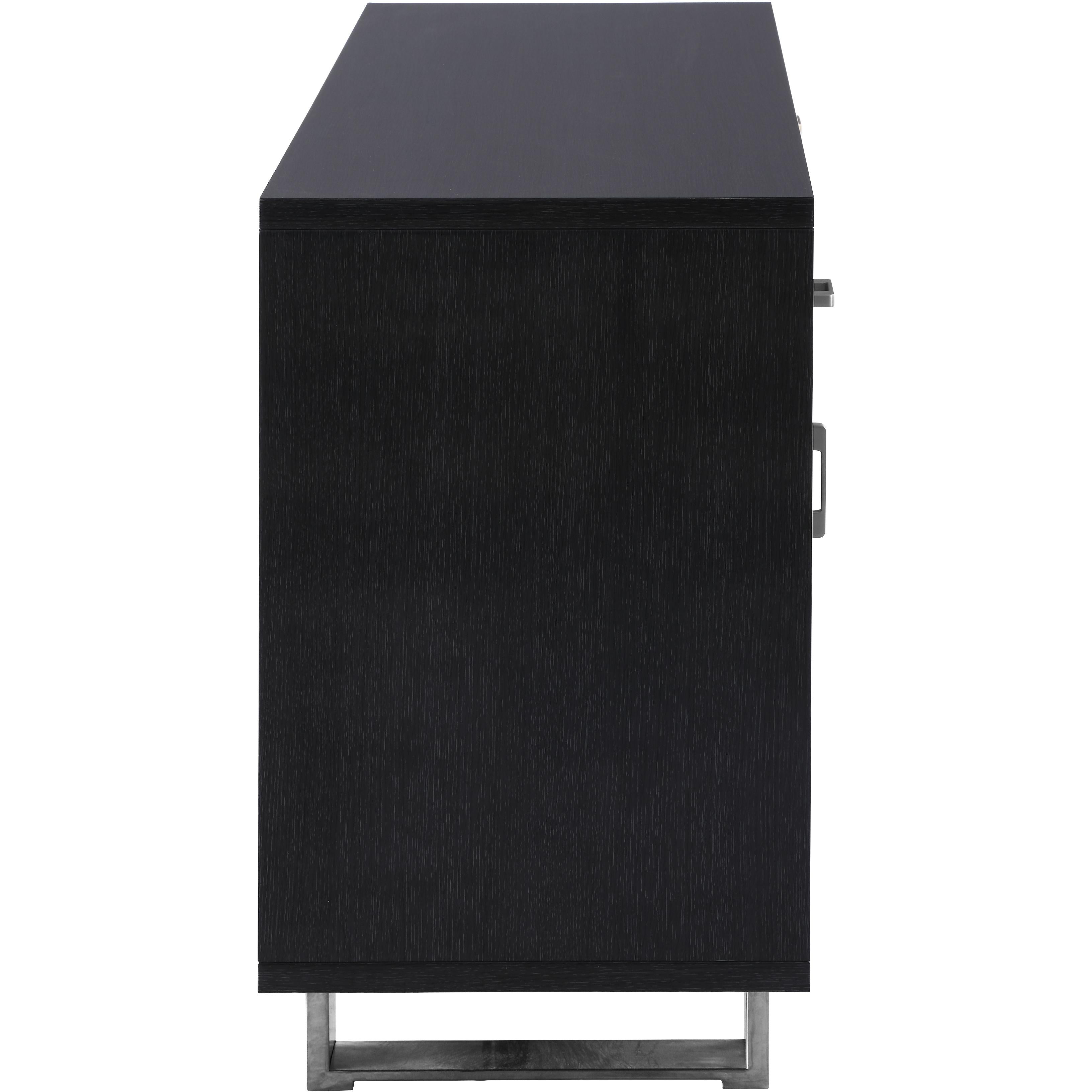 Meridian Excel Grey Oak Veneer Lacquer Sideboard/Buffet