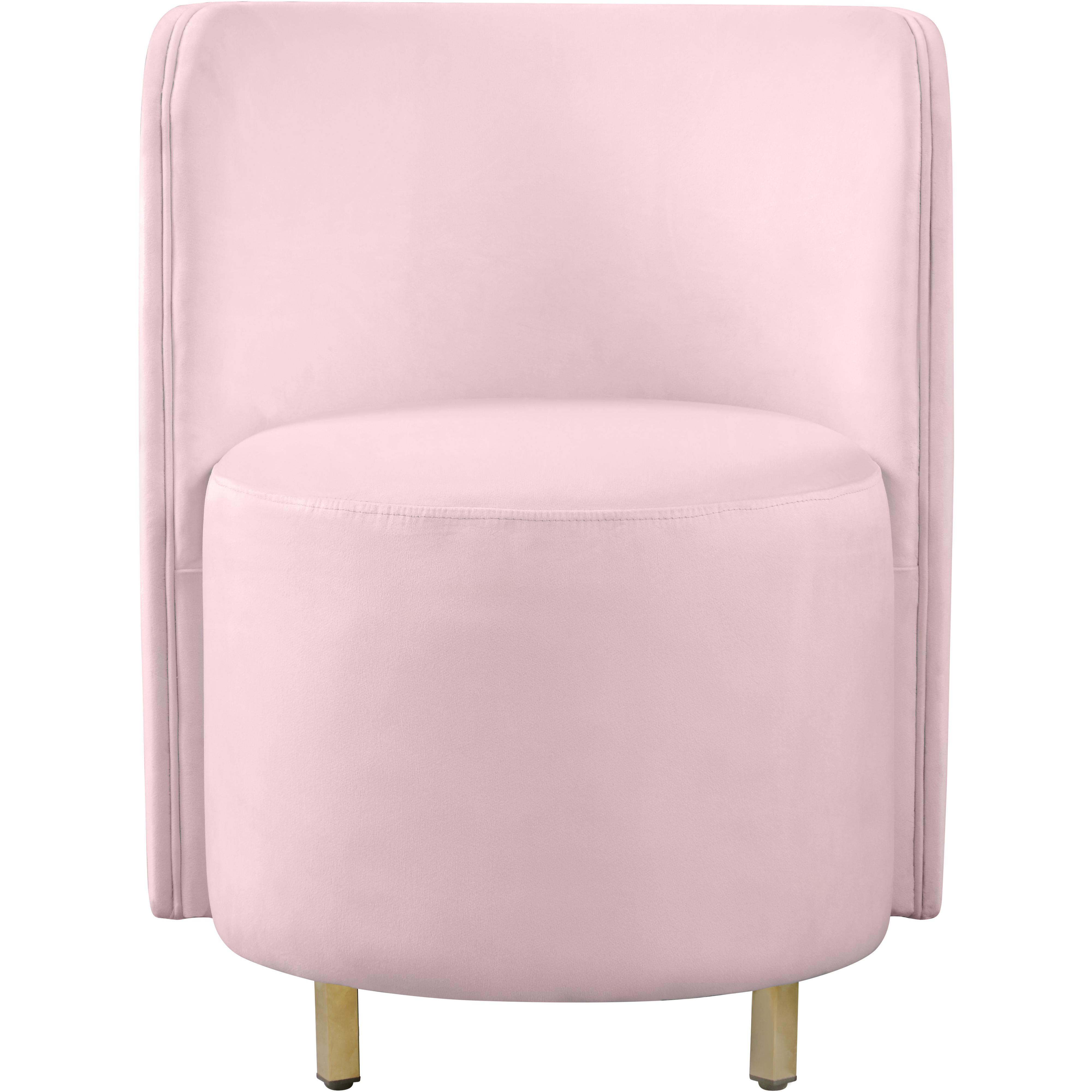 Meridian Rotunda Pink Velvet Accent Chair