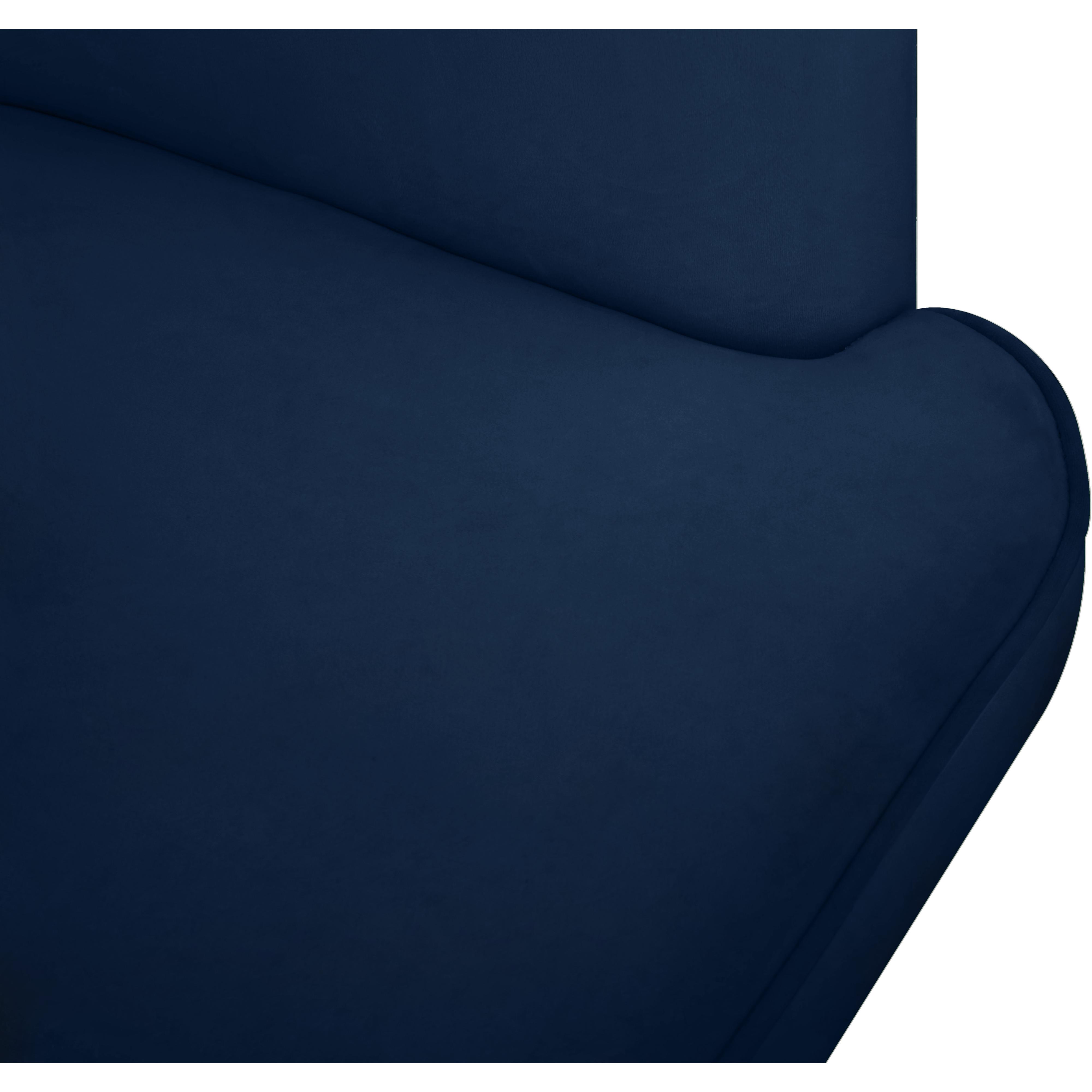 Meridian Rays Navy Velvet Accent Chair