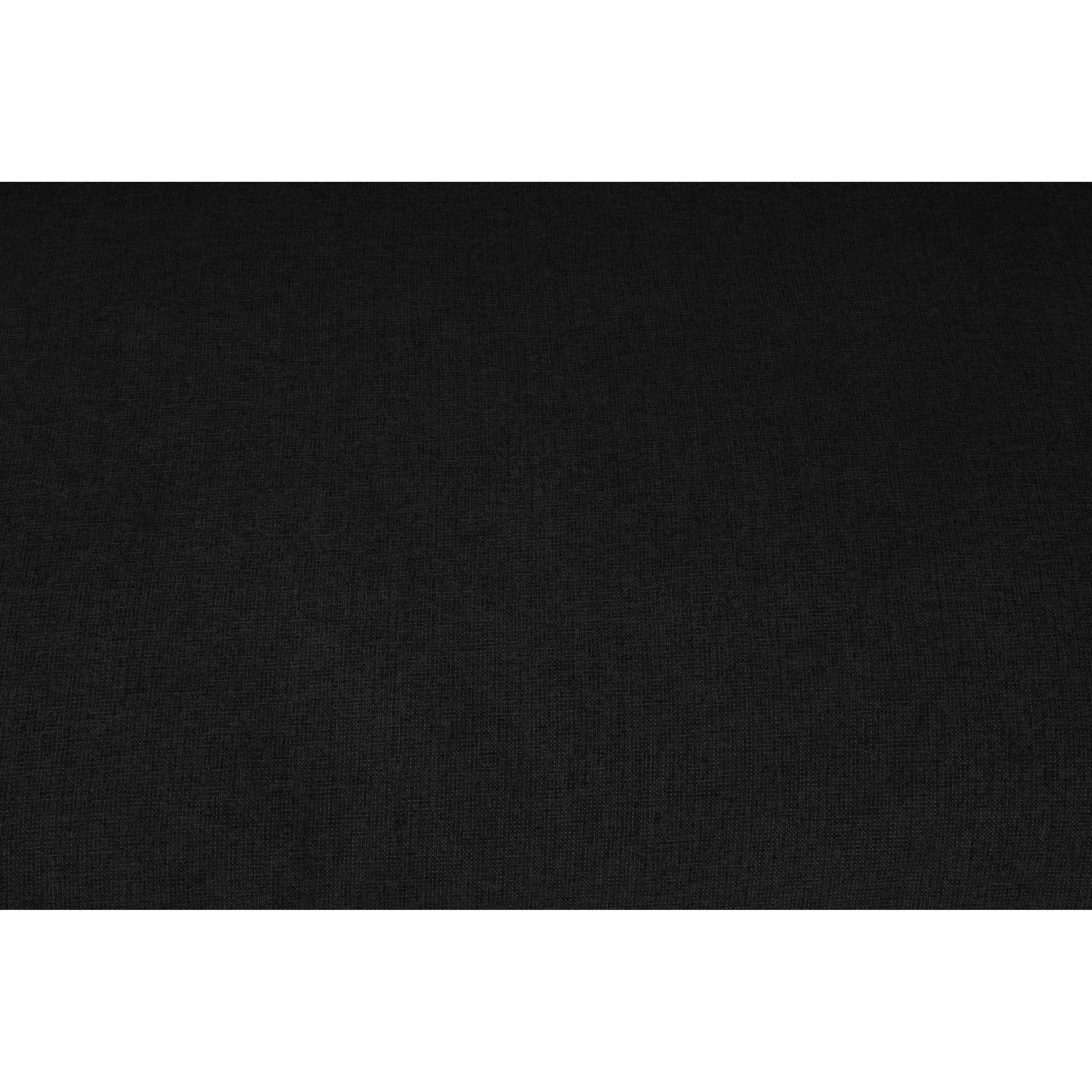 Meridian Serene Black Linen Textured Fabric Deluxe Comfort Modular Corner Chair