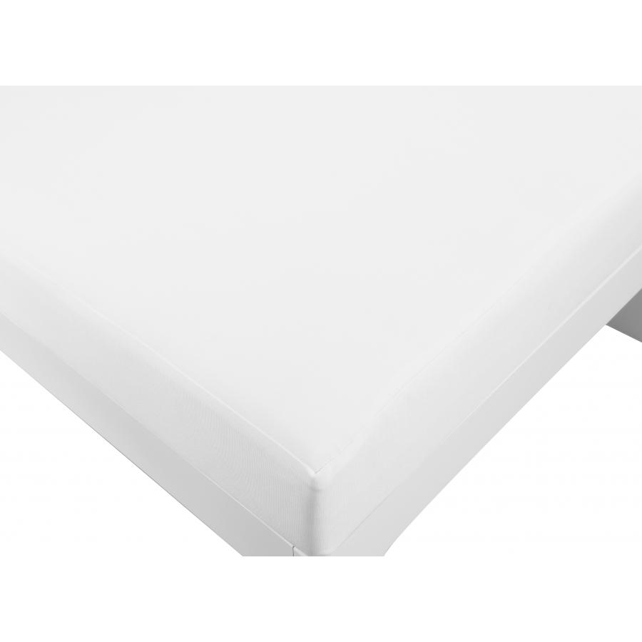 Meridian Nizuc White Water Resistant Fabric Outdoor Patio Aluminum Corner Chair