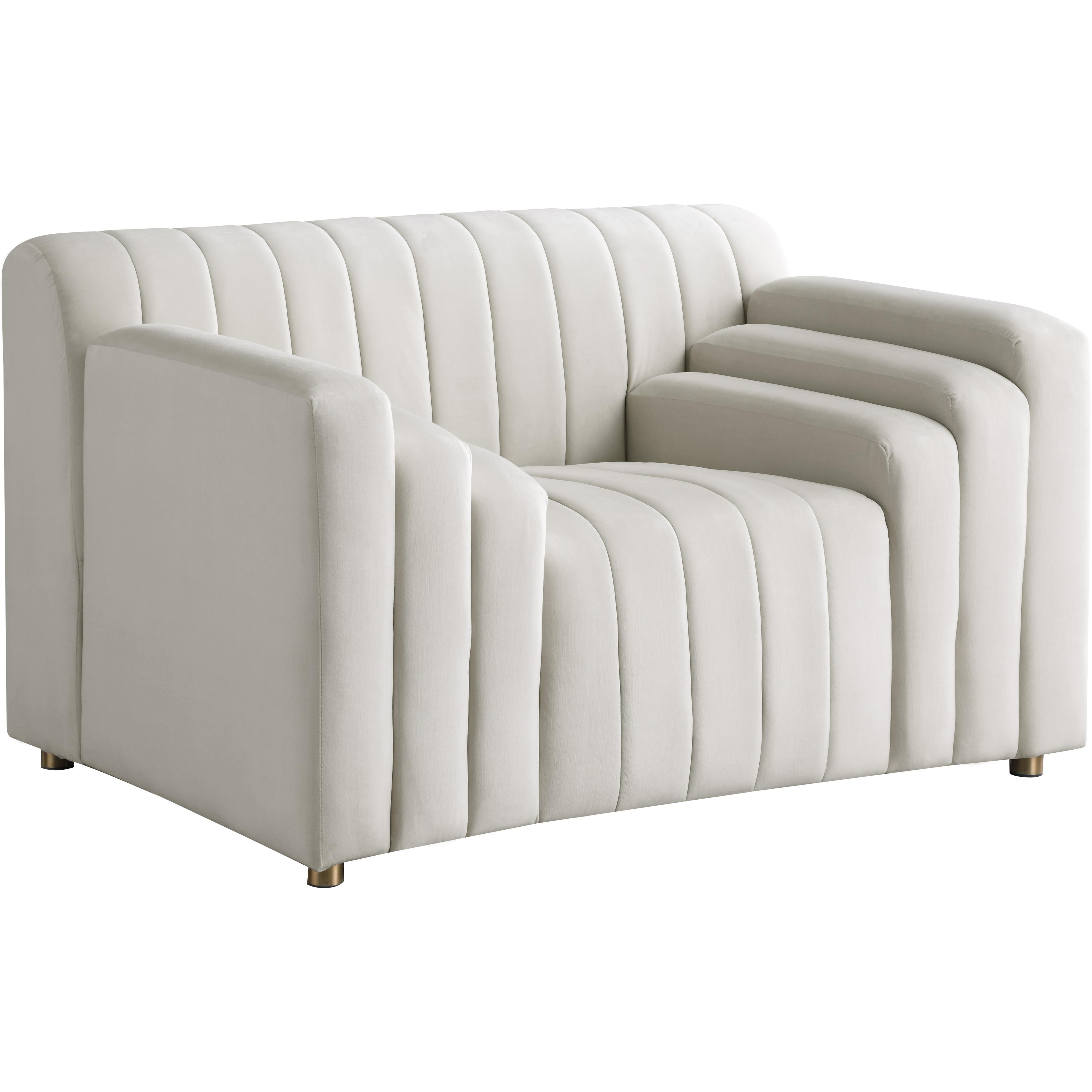 Meridian Naya Cream Velvet Chair