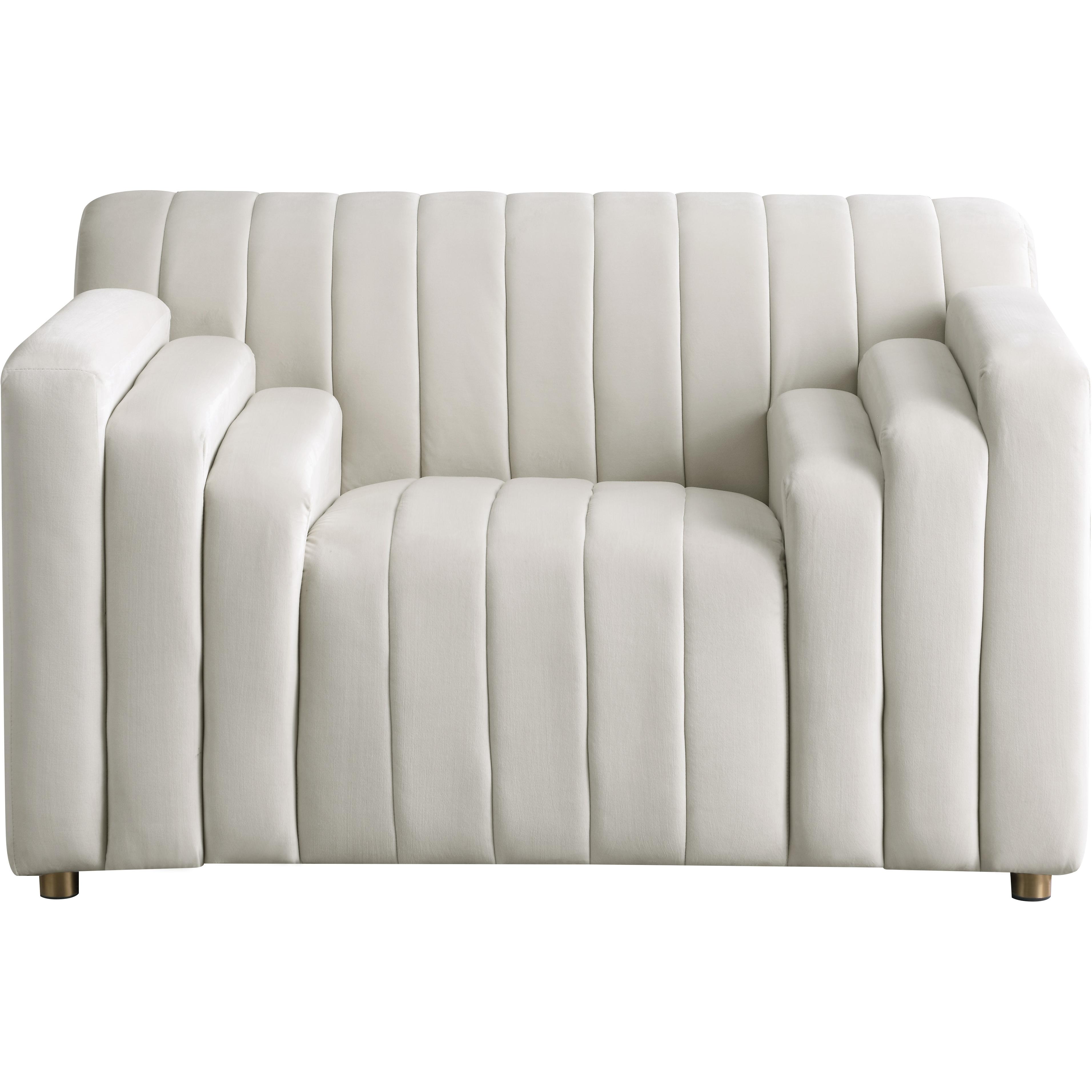 Meridian Naya Cream Velvet Chair
