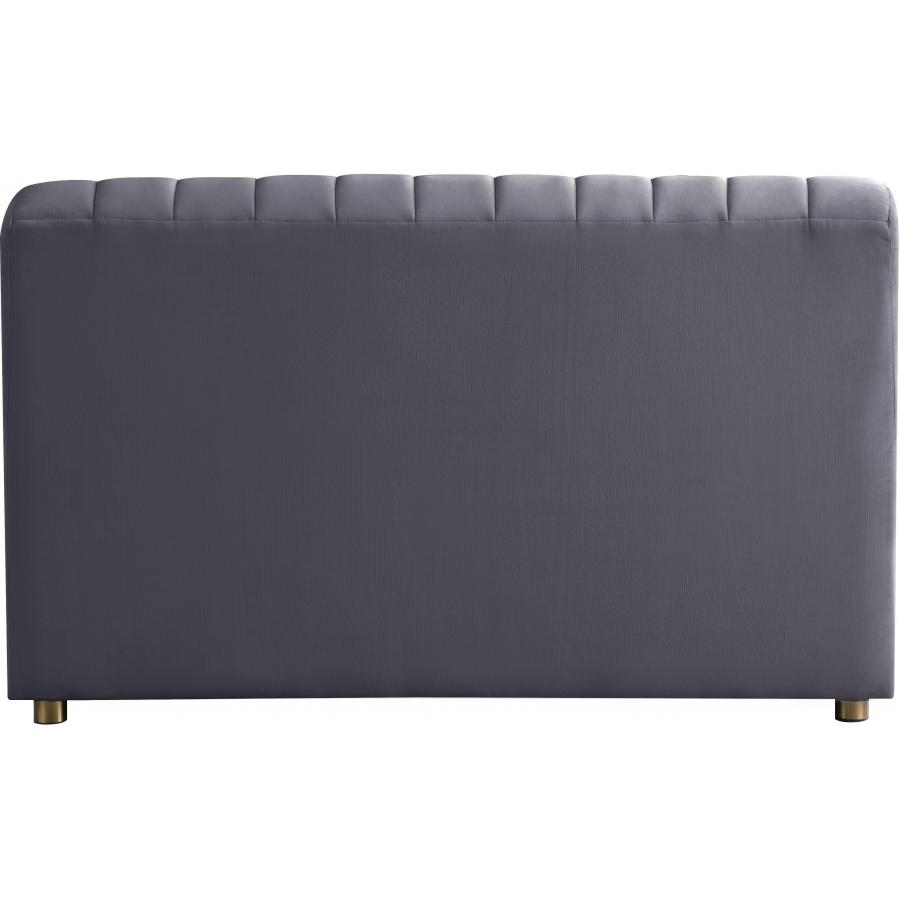 Meridian Naya Grey Velvet Chair
