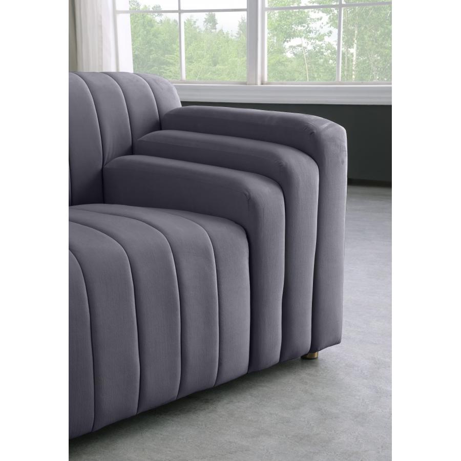 Meridian Naya Grey Velvet Chair