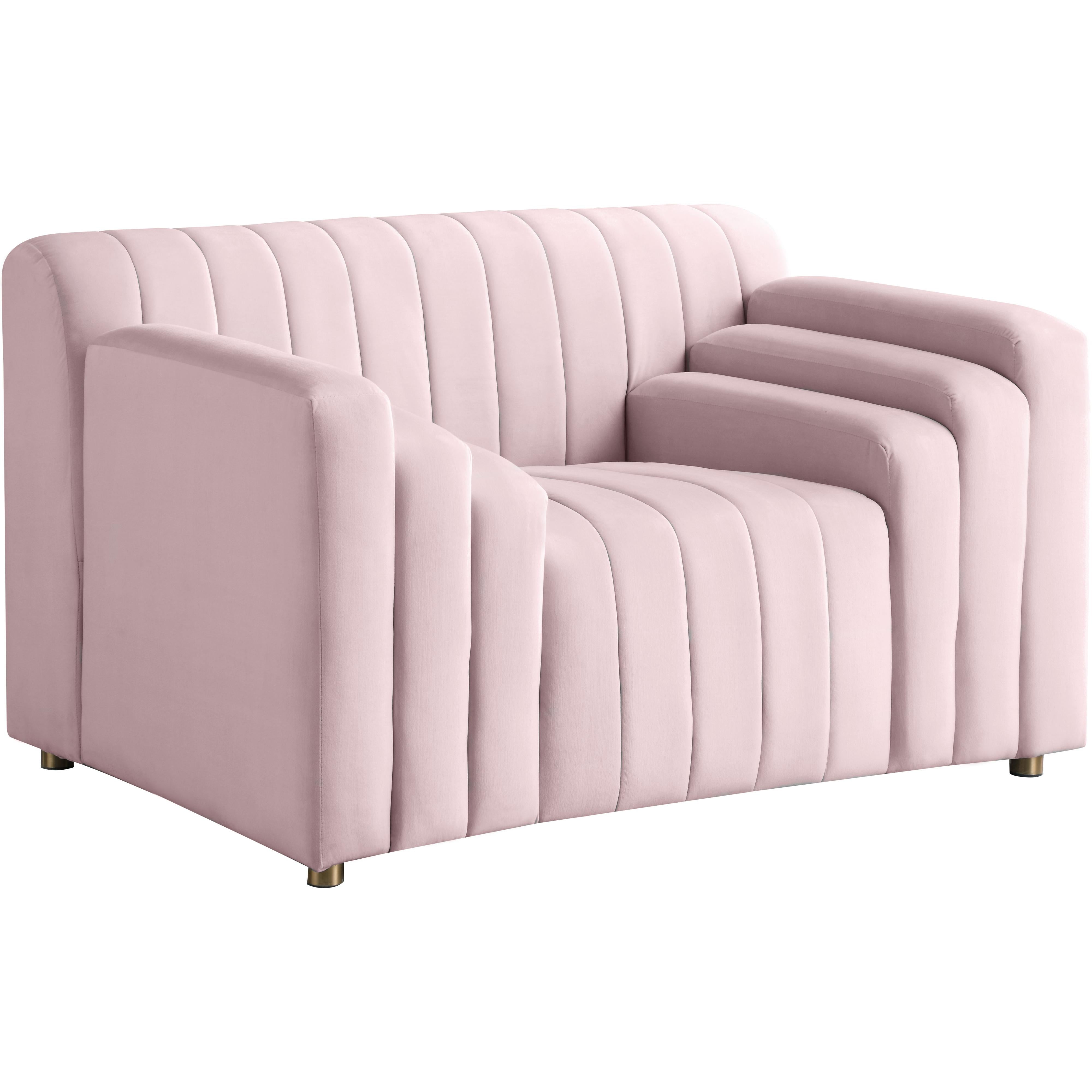 Meridian Naya Pink Velvet Chair