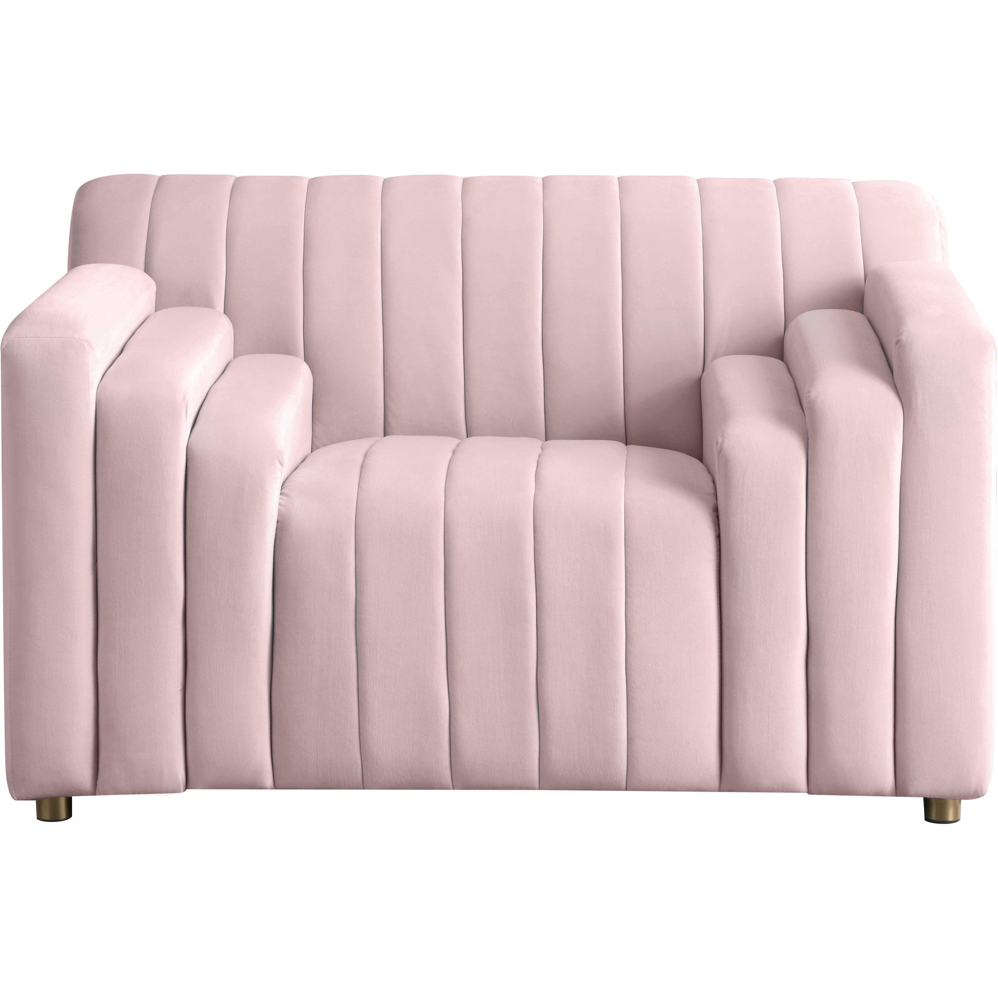 Meridian Naya Pink Velvet Chair