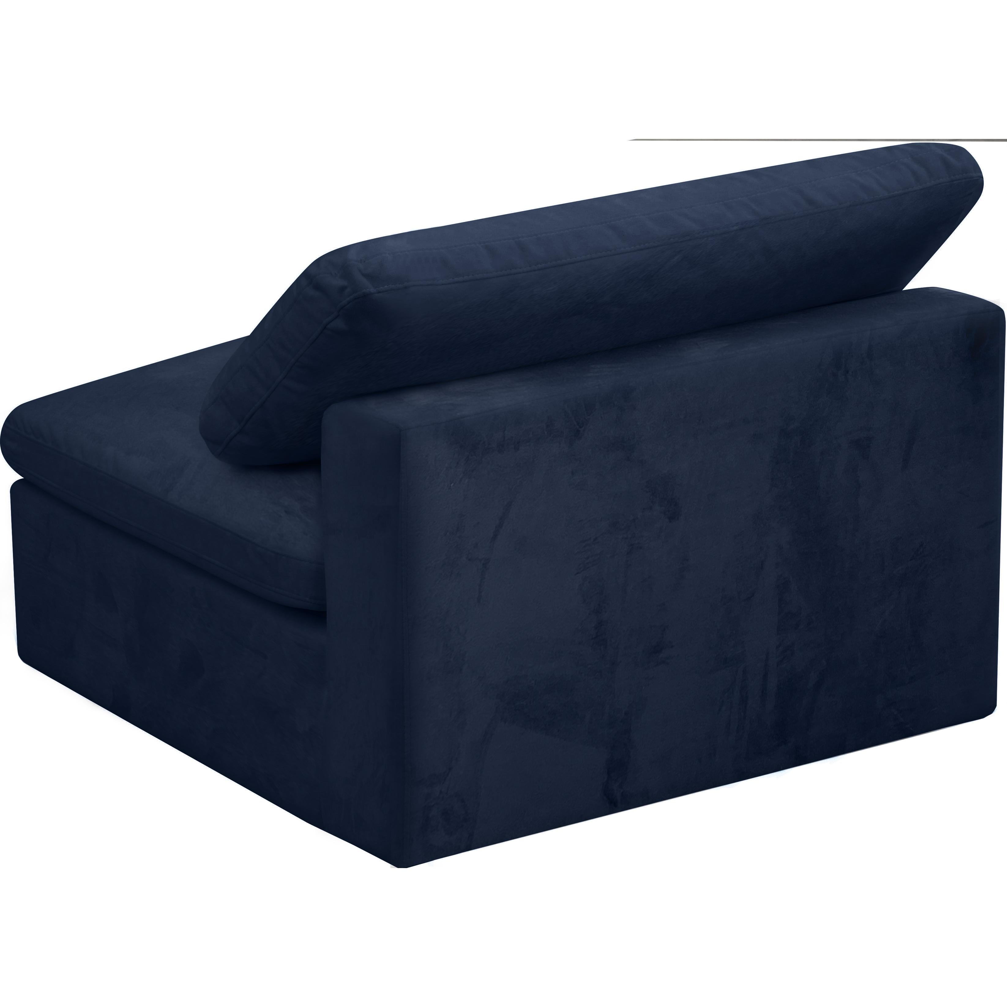 Meridian Cozy Navy Velvet Chair