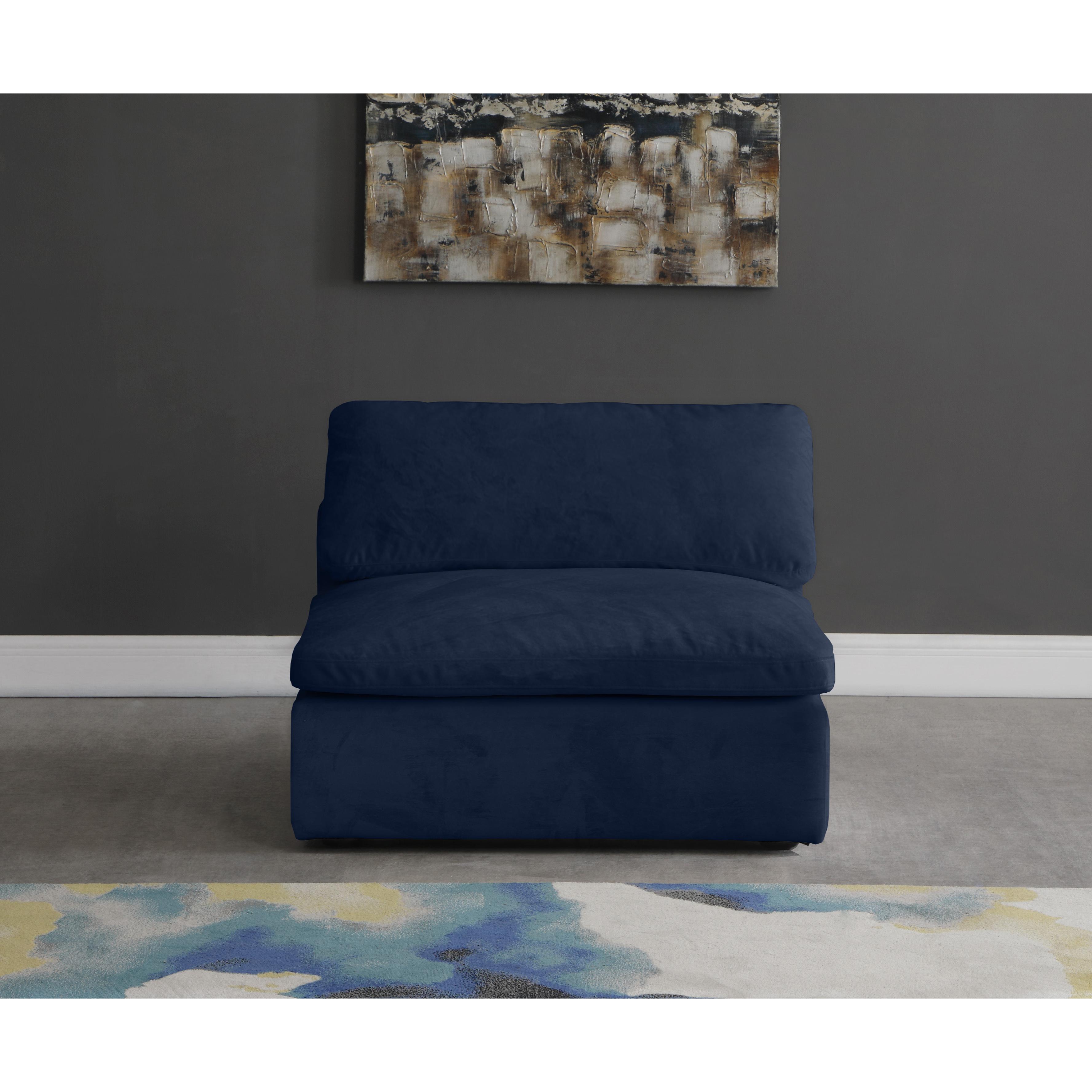 Meridian Cozy Navy Velvet Chair