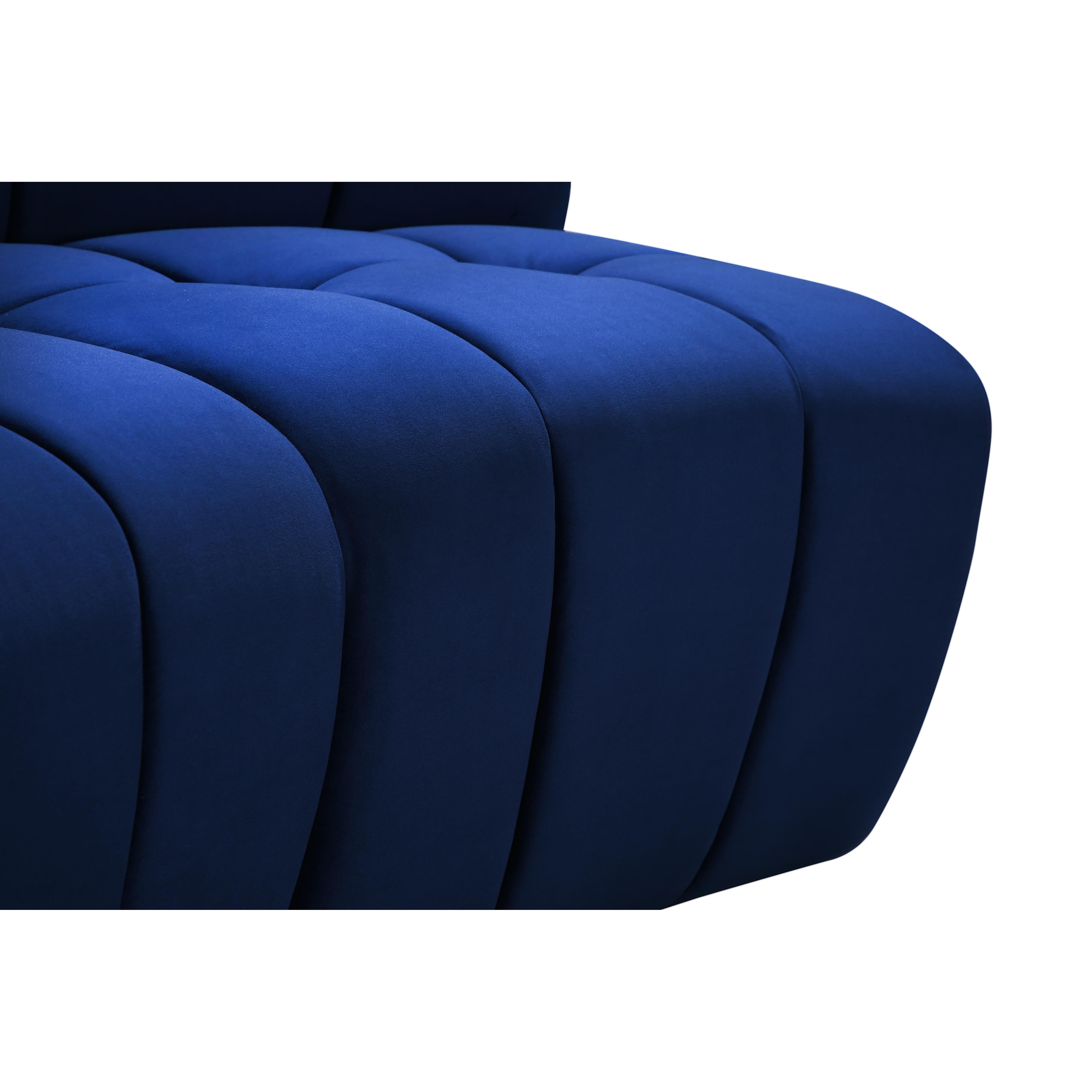 Meridian Limitless Navy Velvet Modular Chair