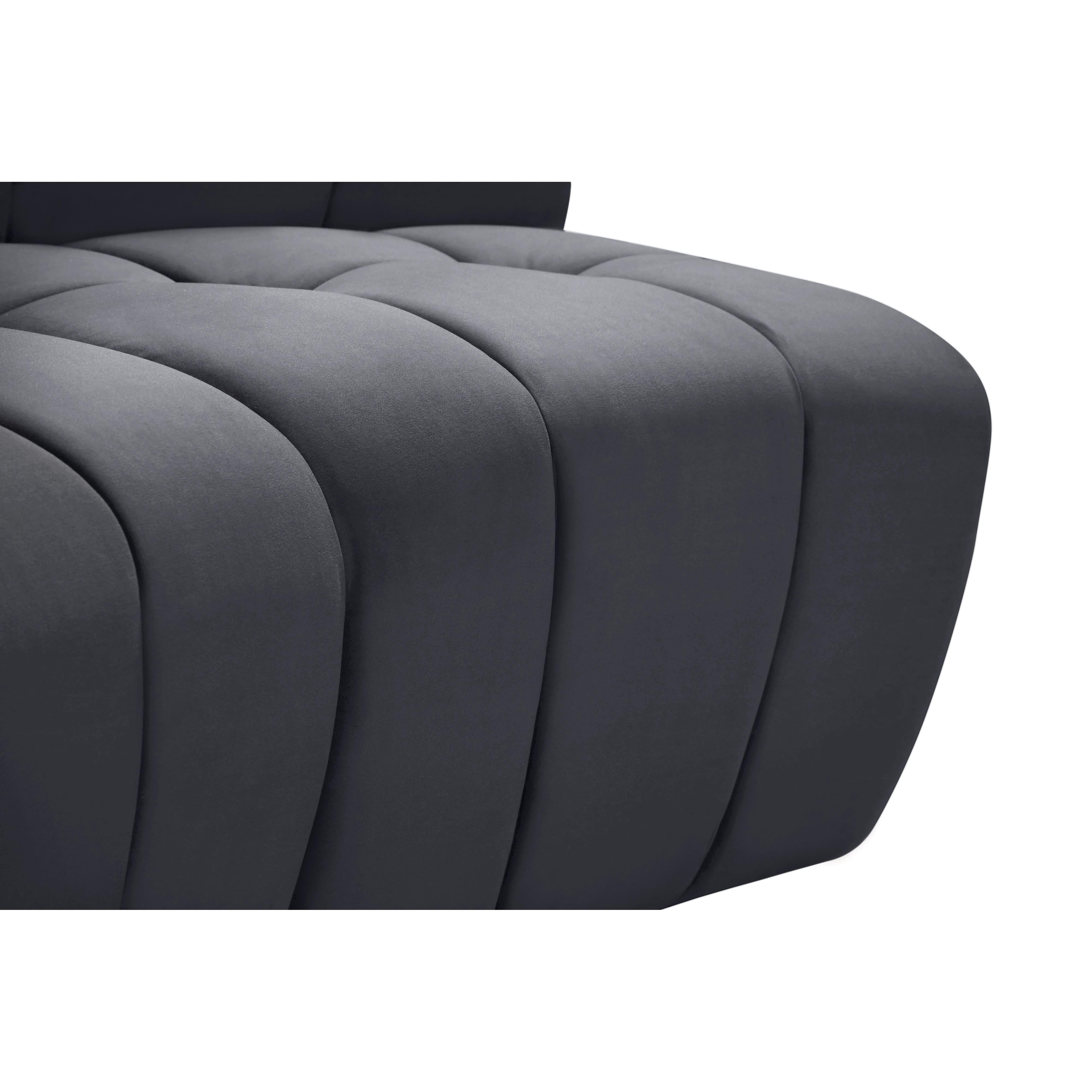 Meridian Limitless Grey Velvet Modular Chair