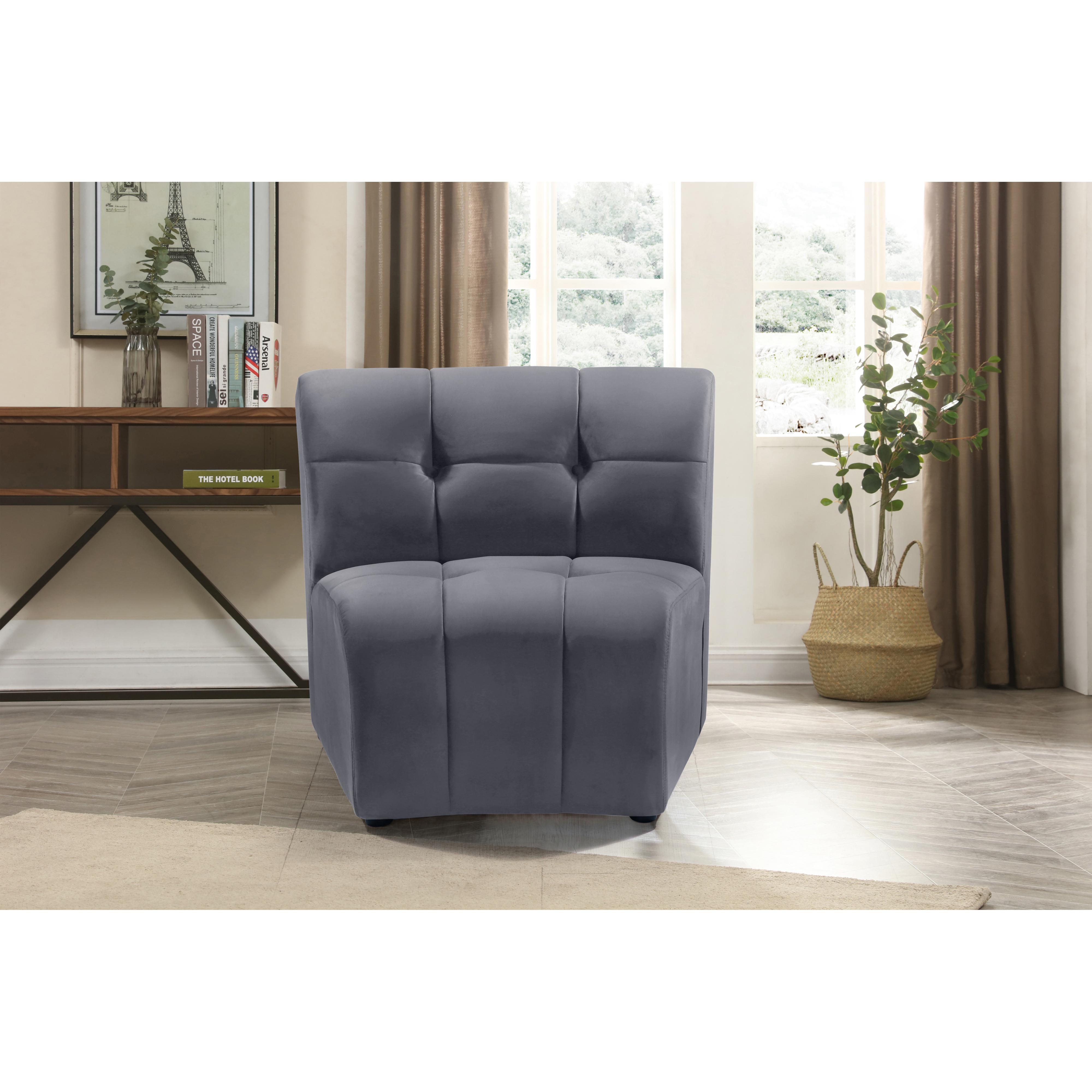 Meridian Limitless Grey Velvet Modular Chair