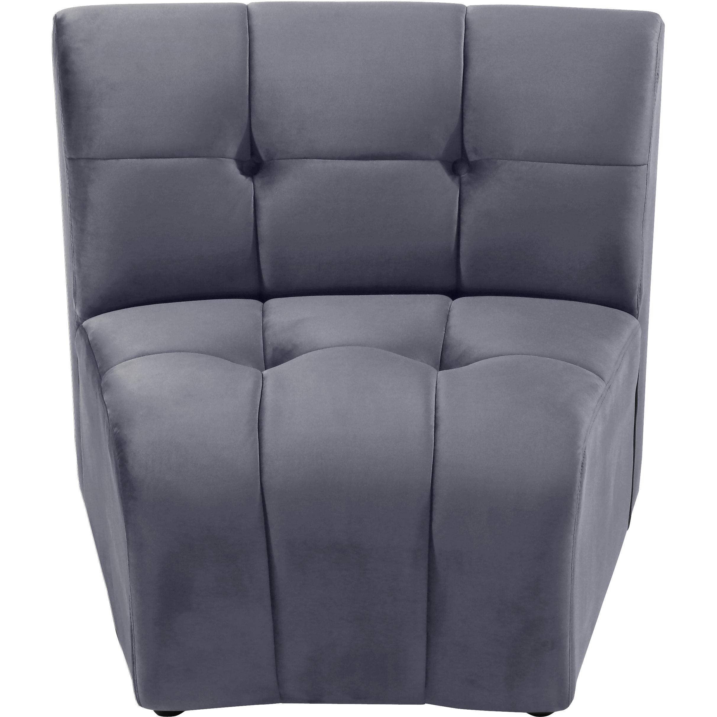 Meridian Limitless Grey Velvet Modular Chair