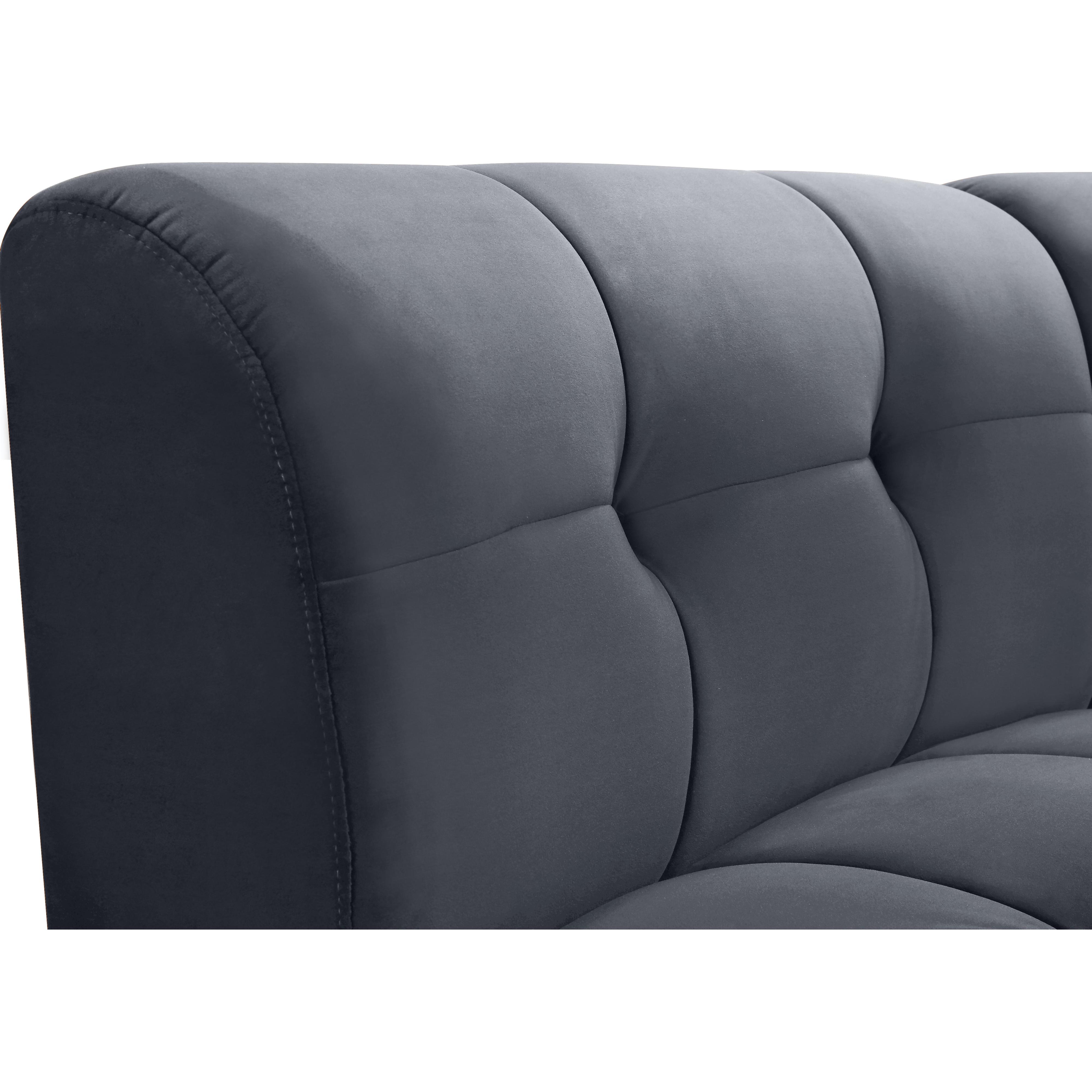 Meridian Limitless Grey Velvet Modular Chair