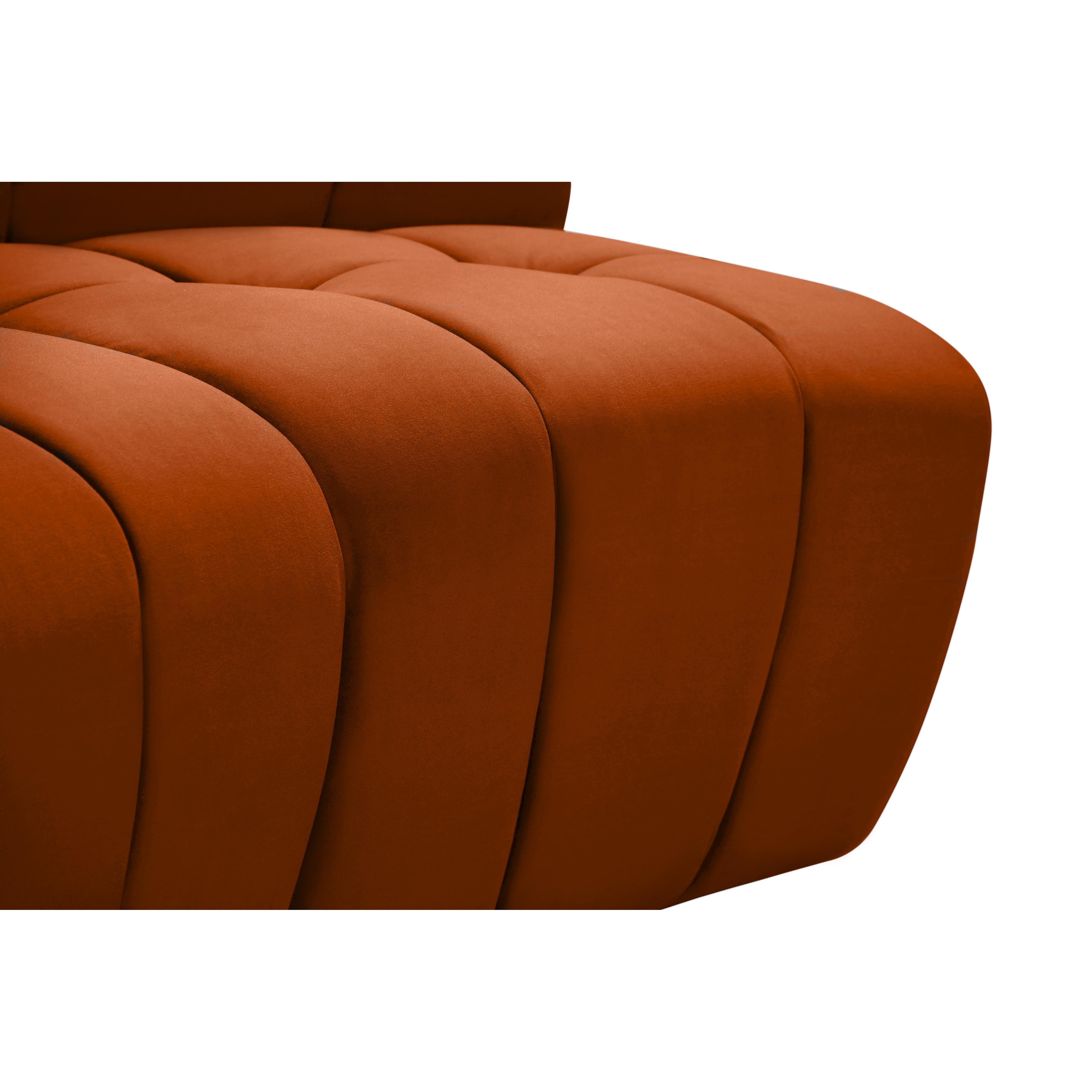 Meridian Limitless Cognac Velvet Modular Chair