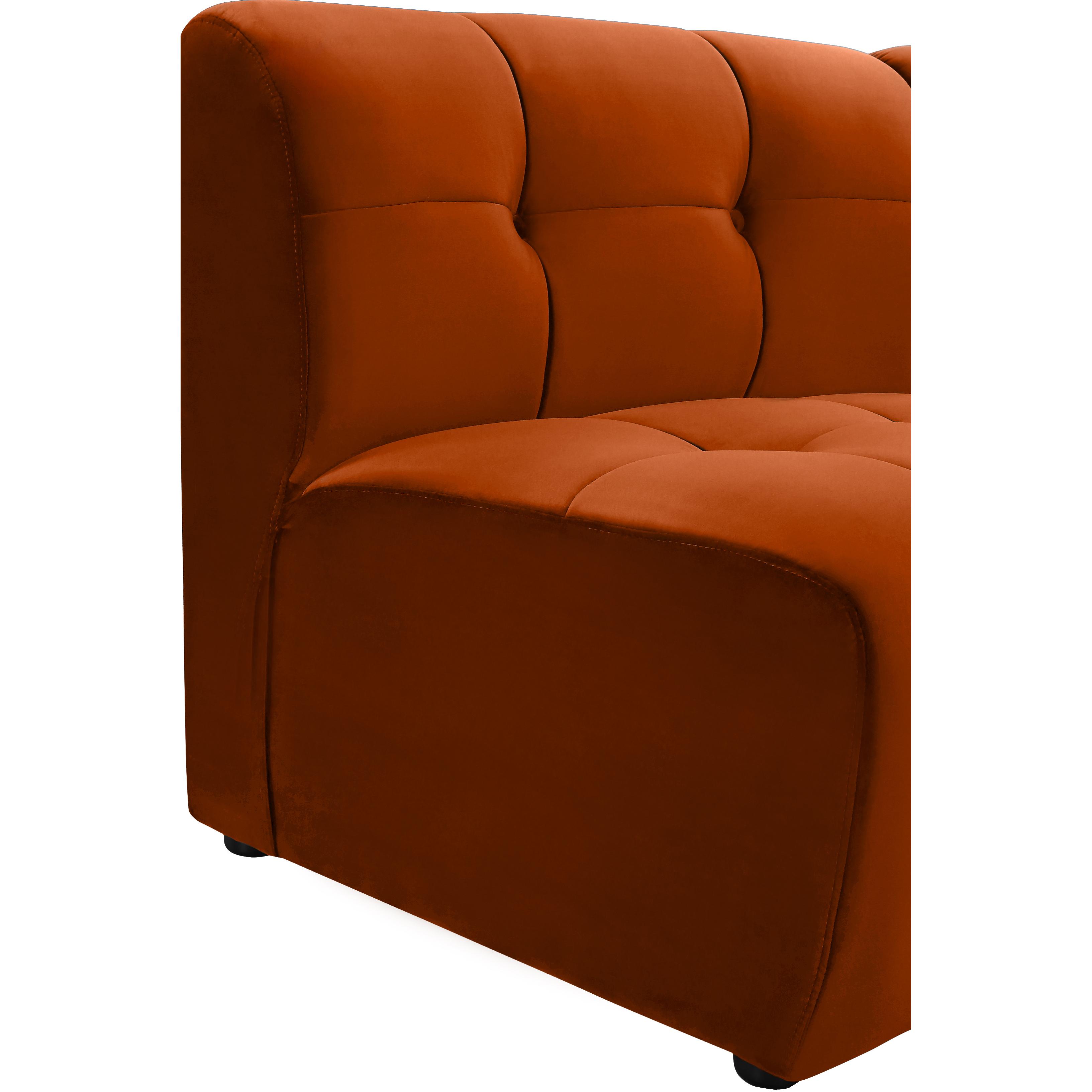 Meridian Limitless Cognac Velvet Modular Chair