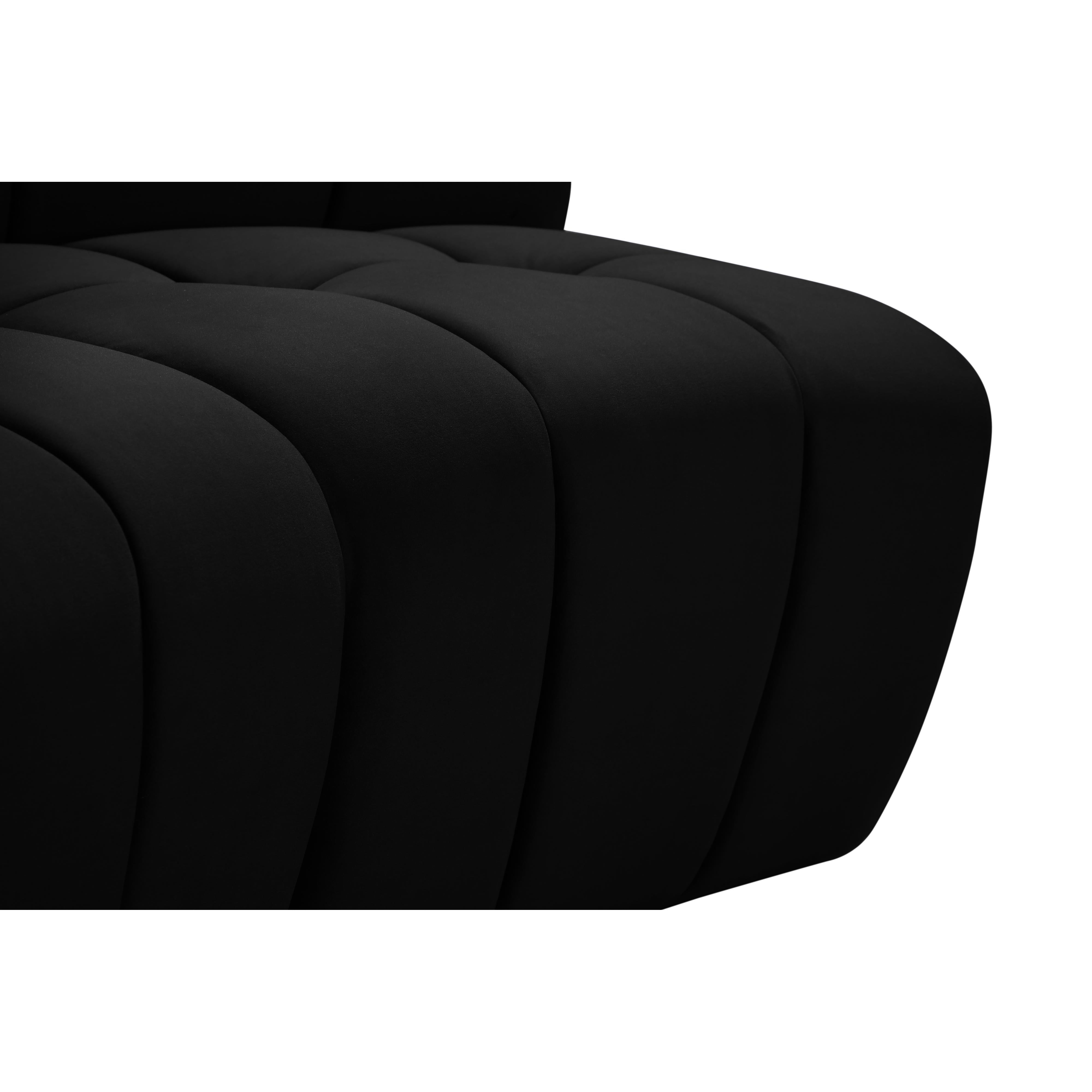 Meridian Limitless Black Velvet Modular Chair