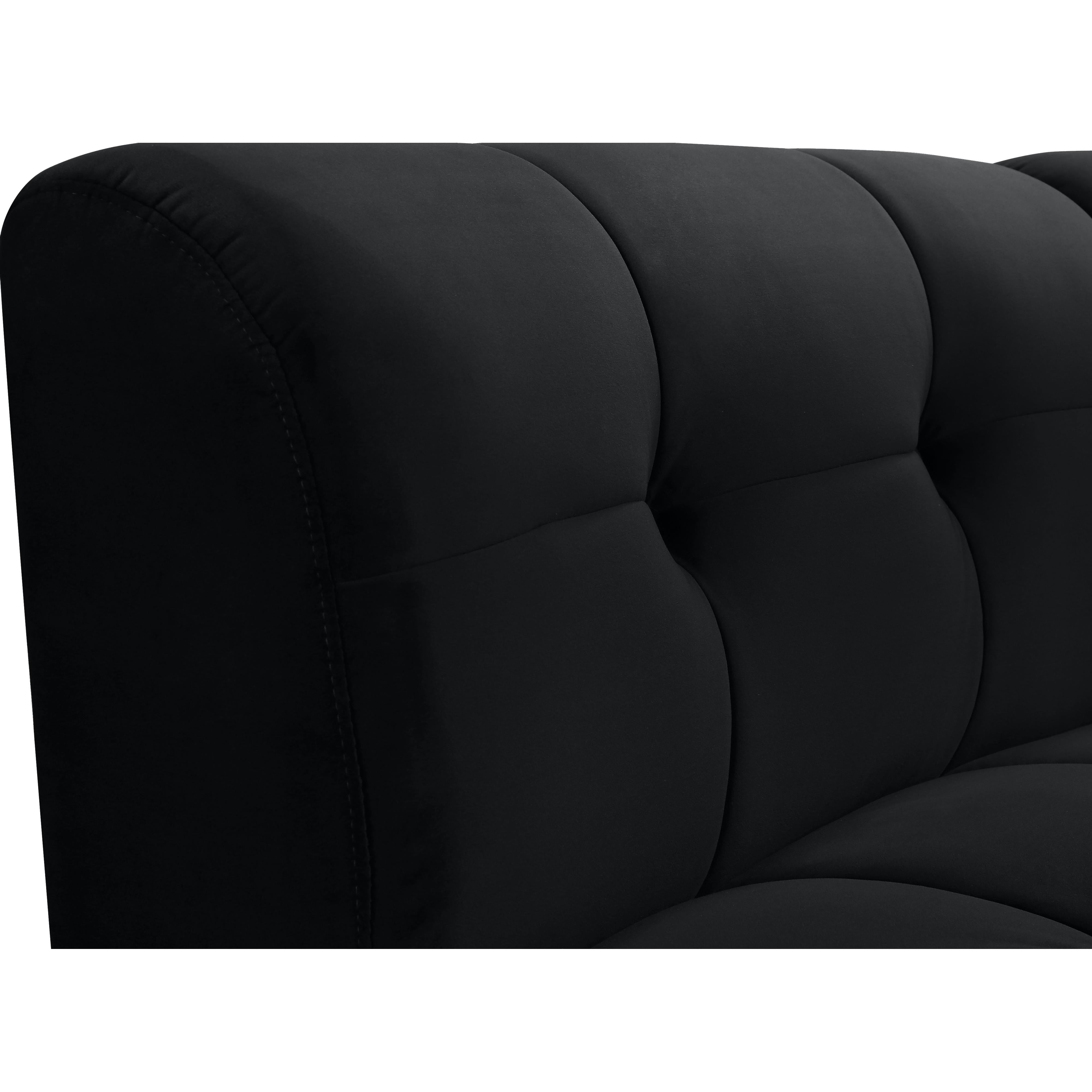 Meridian Limitless Black Velvet Modular Chair