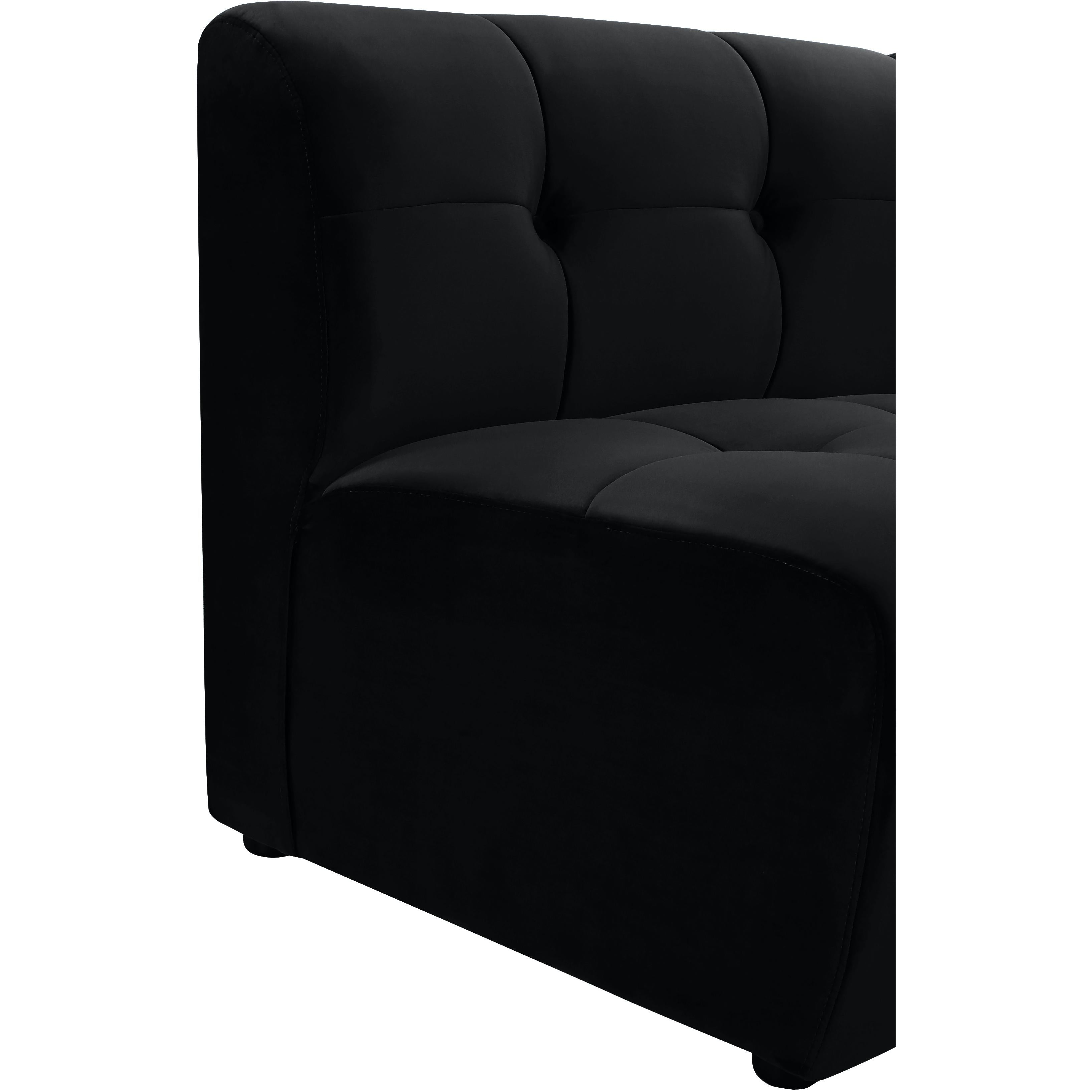 Meridian Limitless Black Velvet Modular Chair