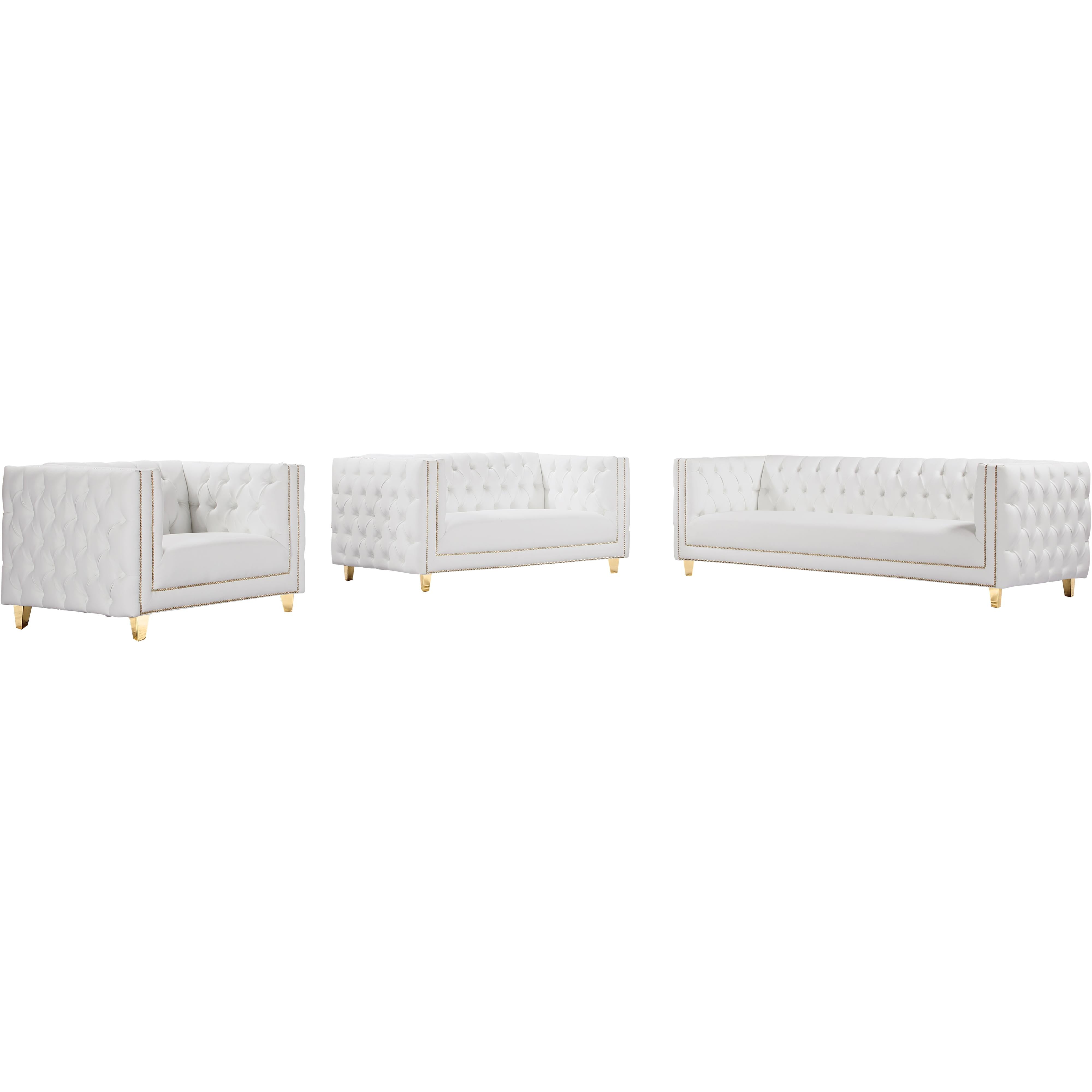 Meridian Michelle White Vegan Leather Chair