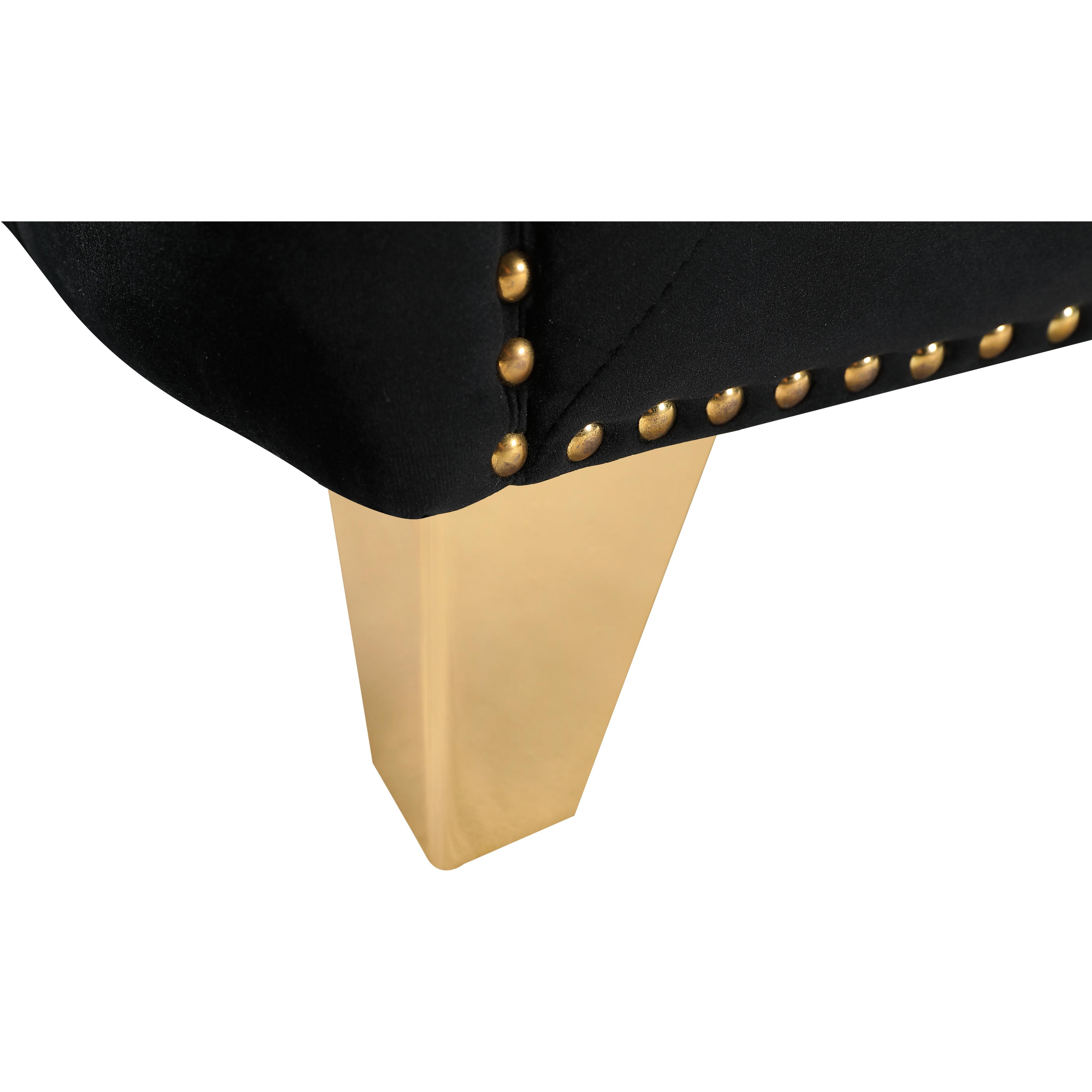 Meridian Michelle Black Velvet Chair