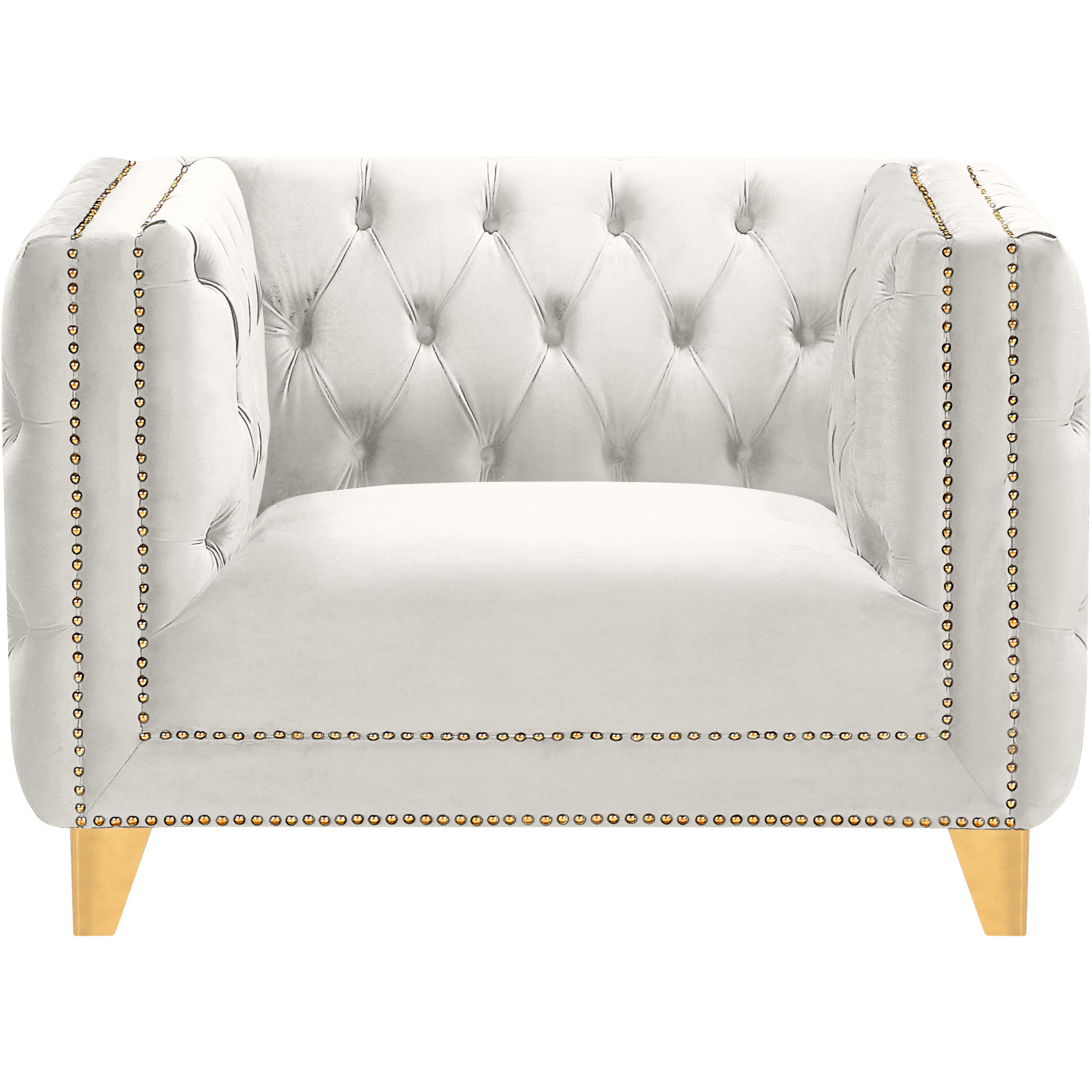 Meridian Michelle Cream Velvet Chair