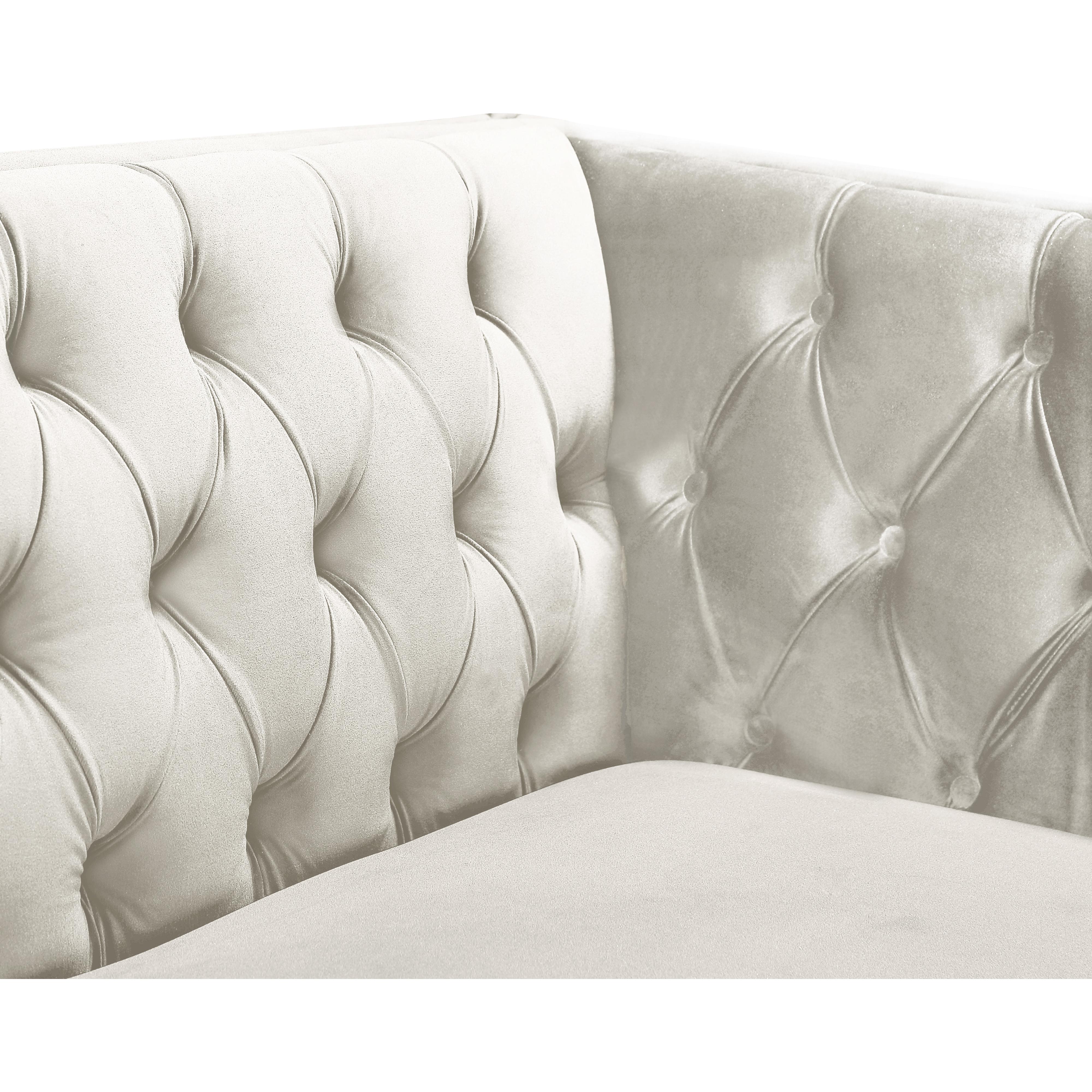 Meridian Michelle Cream Velvet Chair