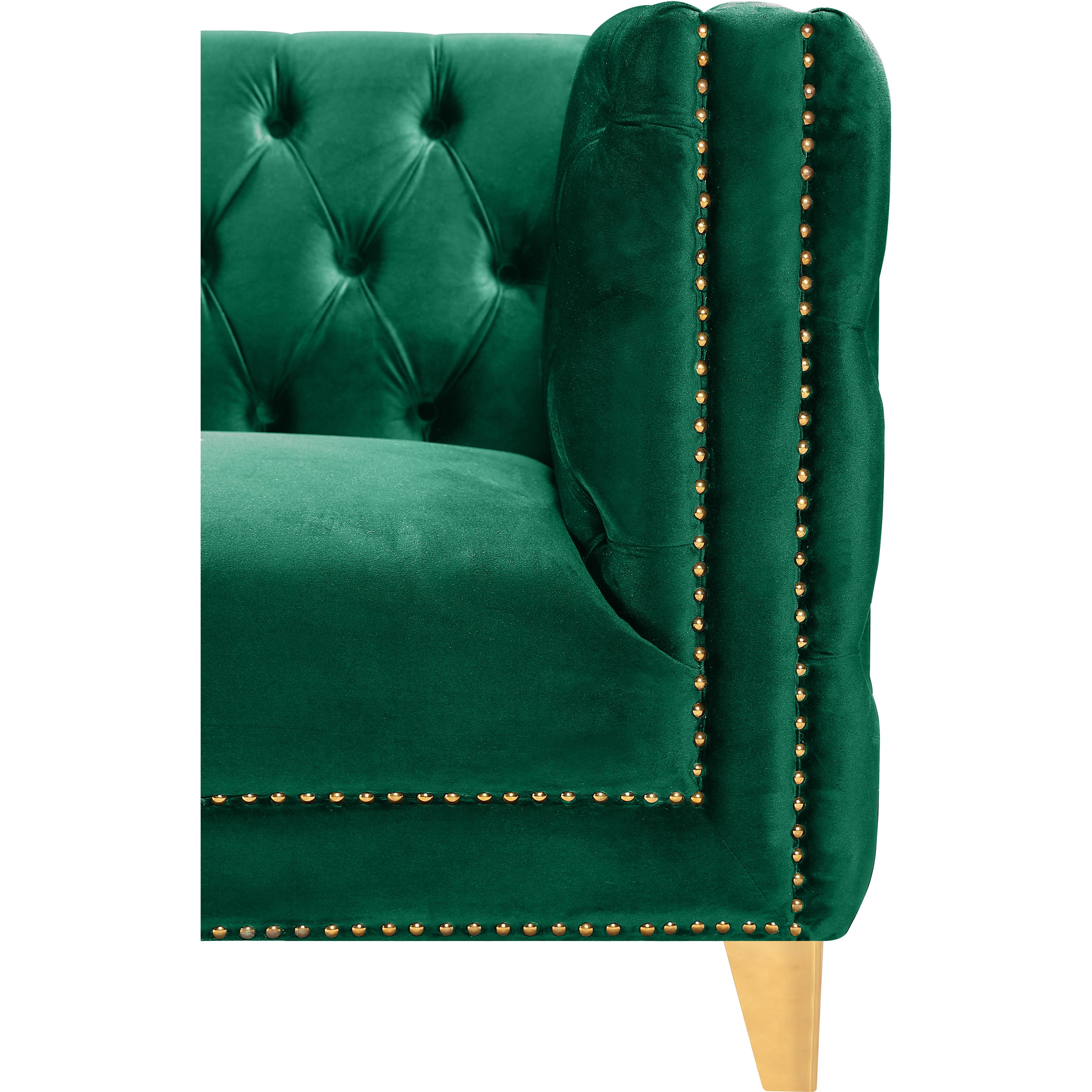 Meridian Michelle Green Velvet Chair