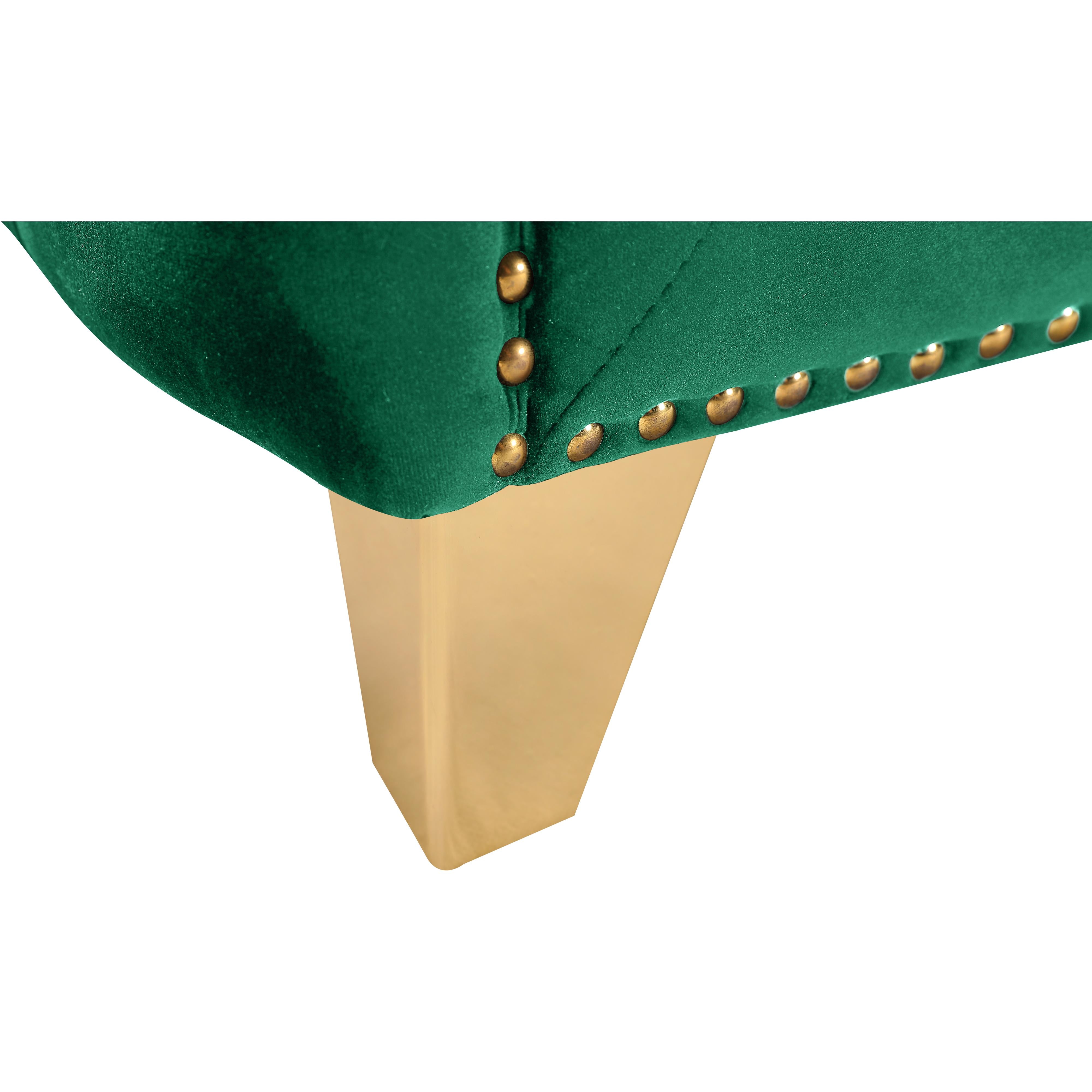 Meridian Michelle Green Velvet Chair