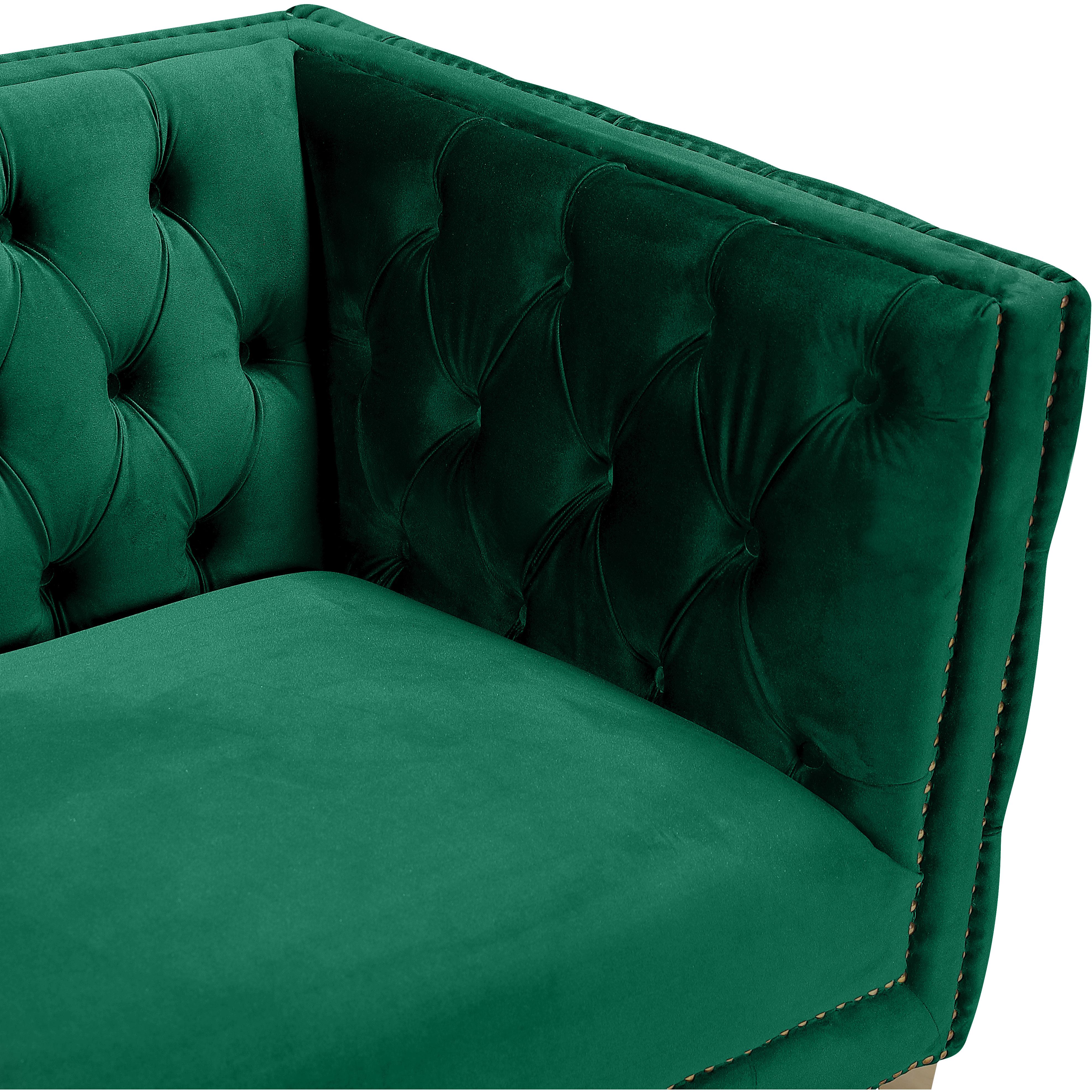 Meridian Michelle Green Velvet Chair