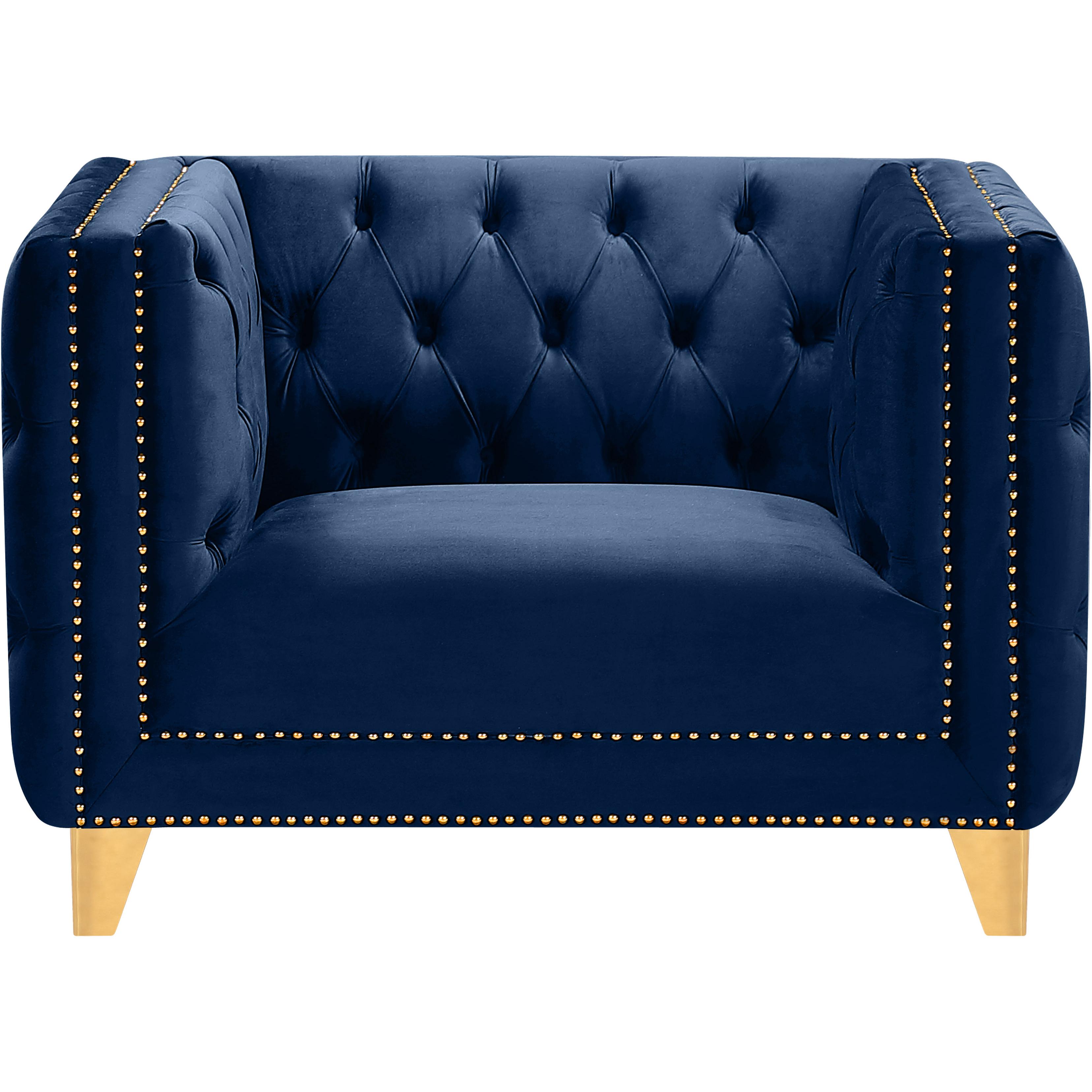 Meridian Michelle Navy Velvet Chair