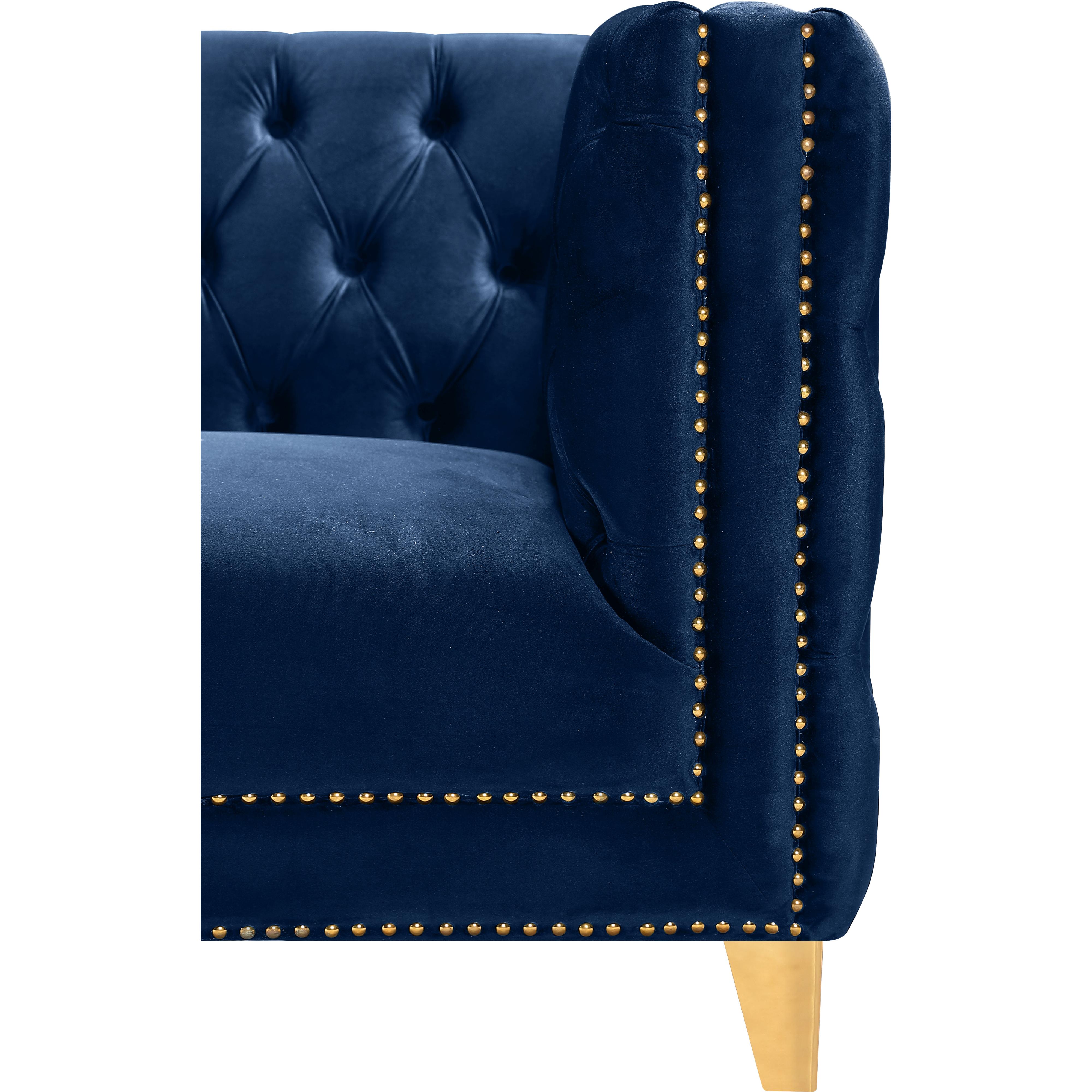 Meridian Michelle Navy Velvet Chair