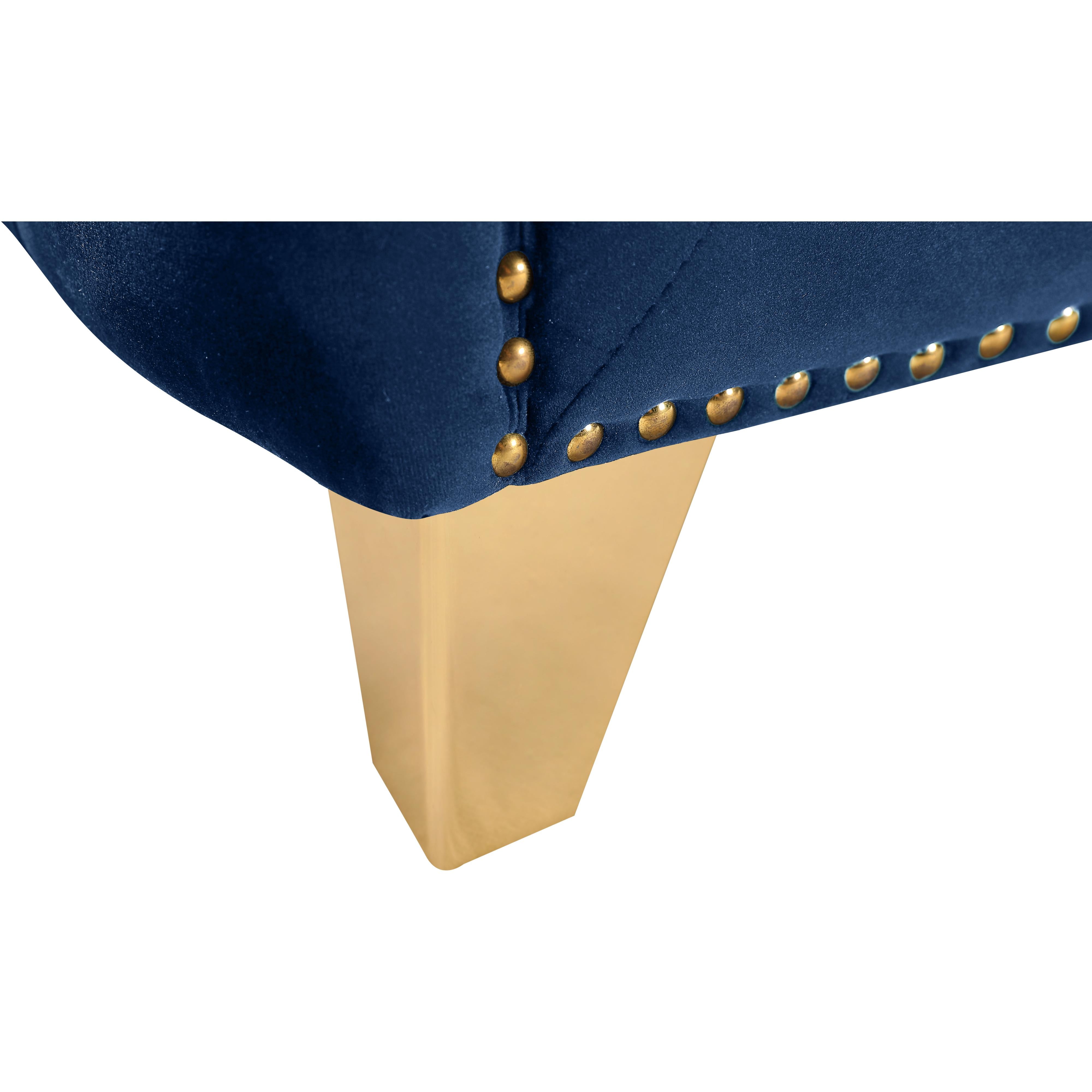Meridian Michelle Navy Velvet Chair