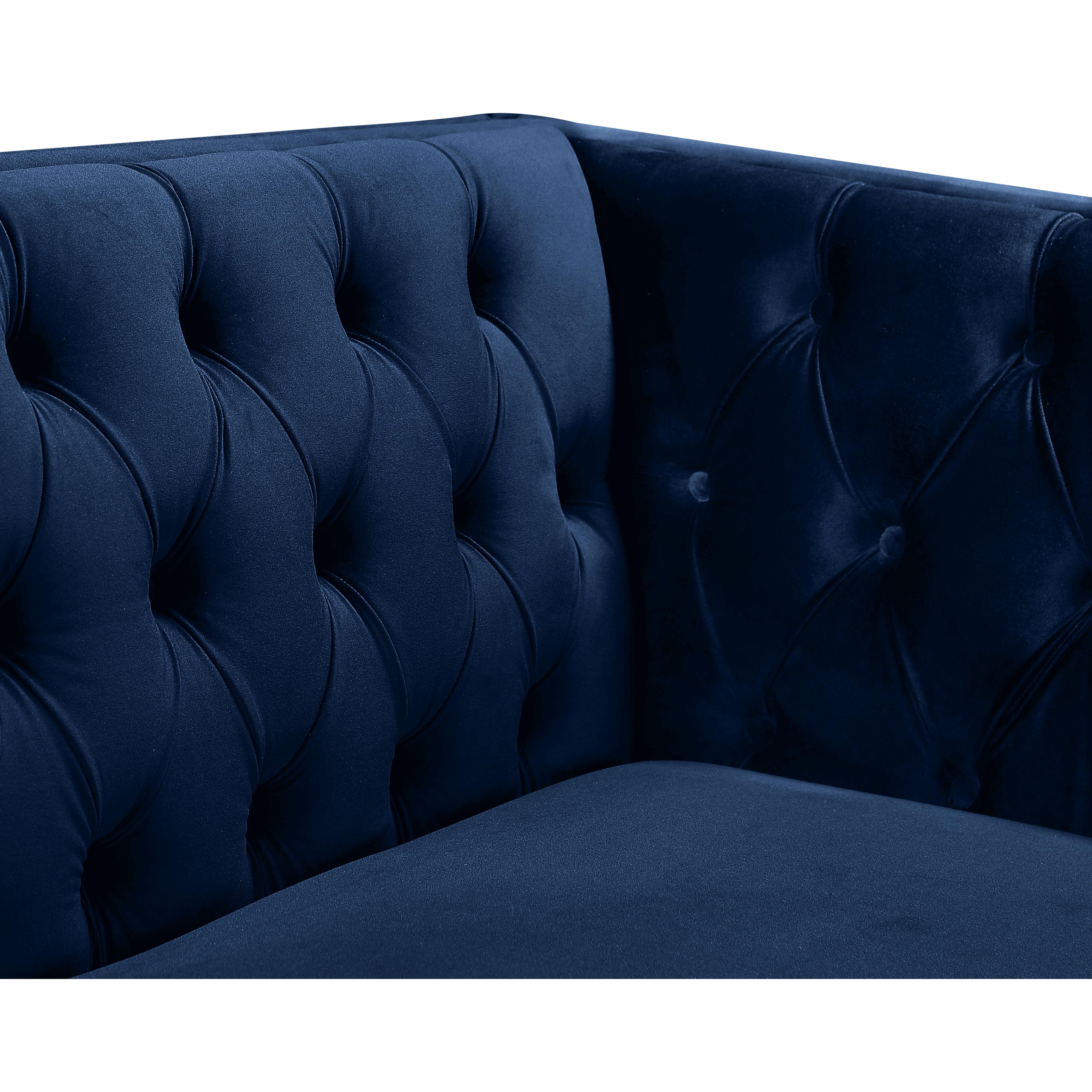 Meridian Michelle Navy Velvet Chair